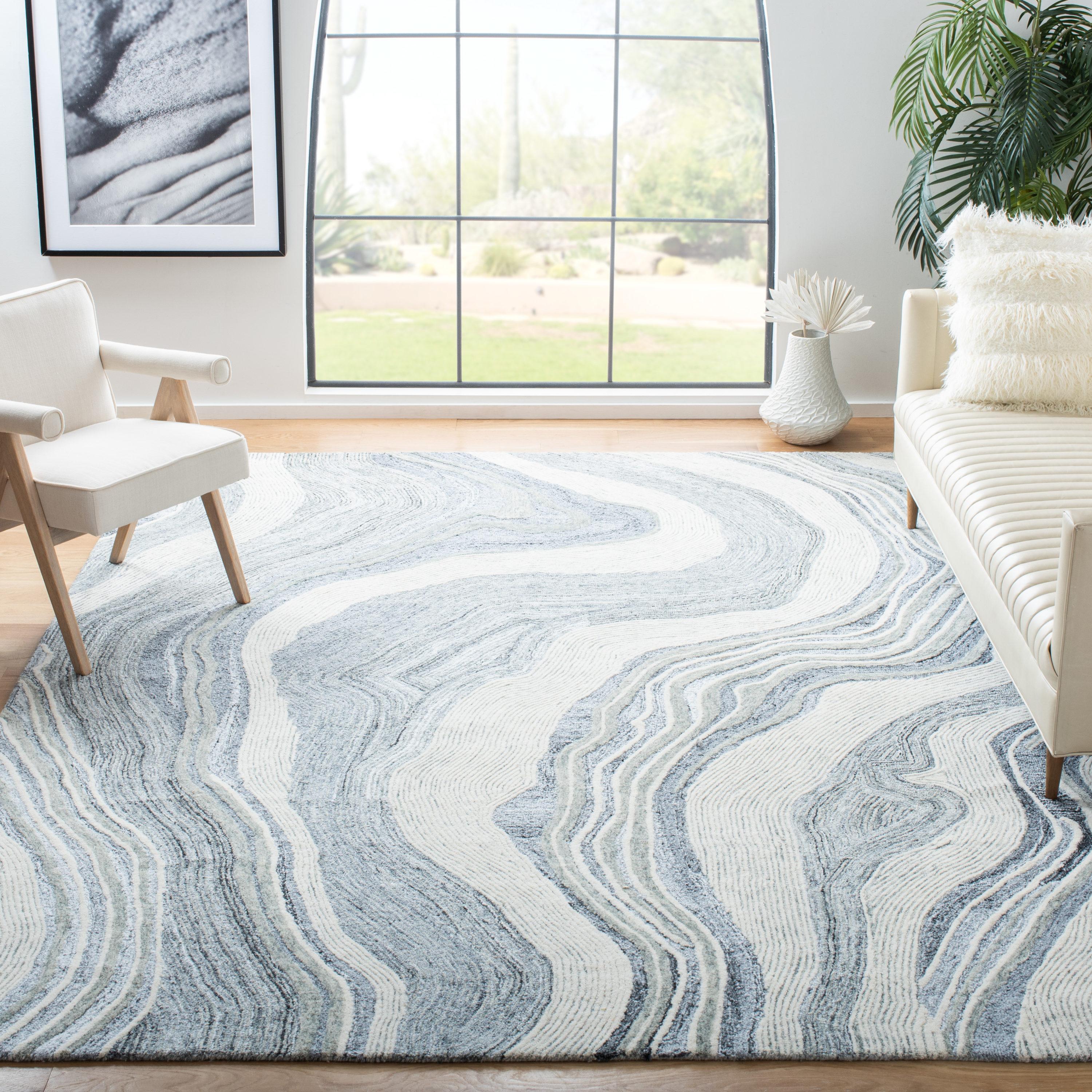Fifth Avenue FTV121 Hand Tufted Indoor Area Rug - Grey/Ivory - 6'x9' - Safavieh