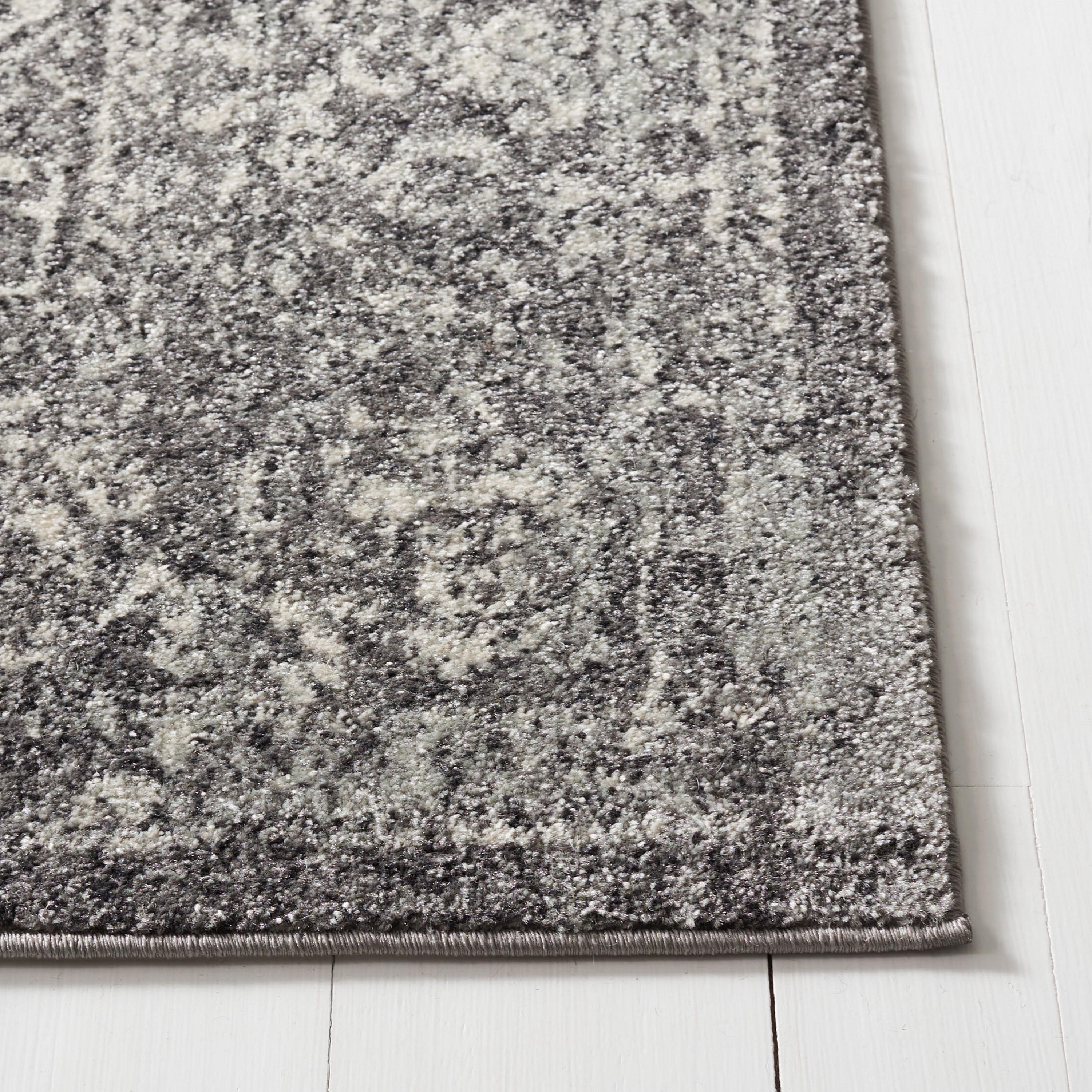 Evoke EVK256 Power Loomed Runner Rug - Grey/Ivory - 2'2"x7' - Safavieh.