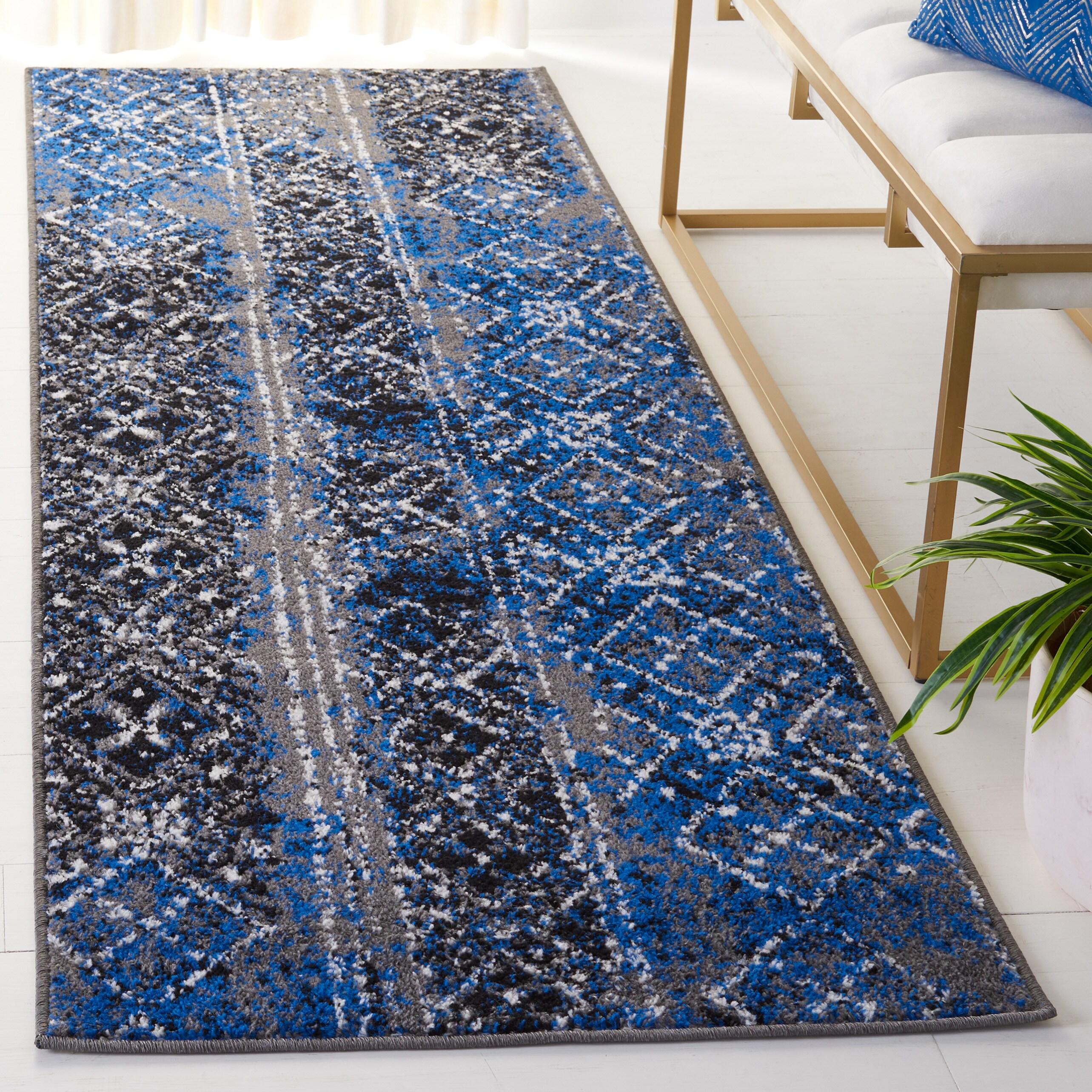 Adirondack ADR111 Machine Made Indoor Runner - Silver/Multi - 2'-6"x10' - Safavieh