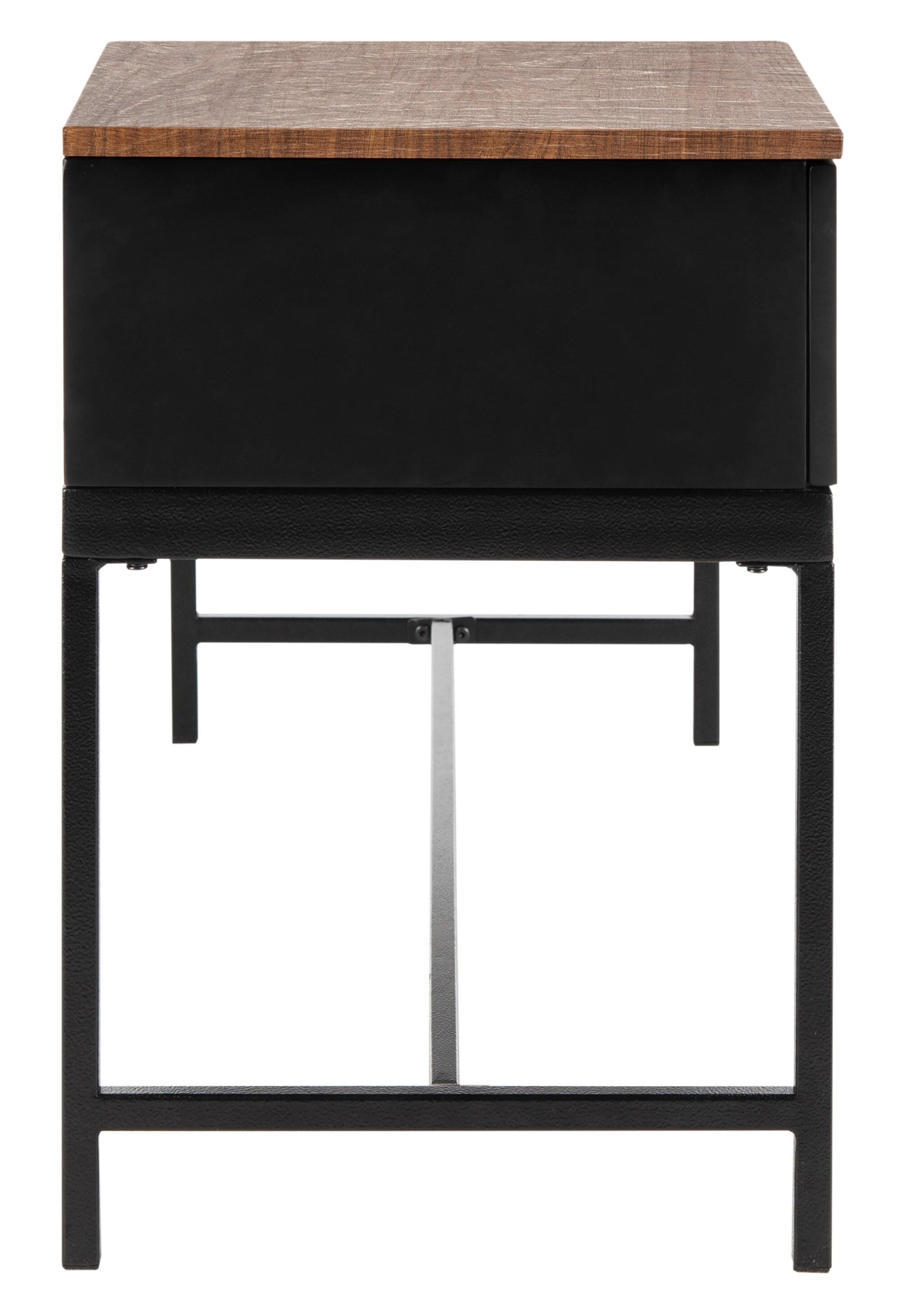 Maruka Bench with Storage - Grey Wash/Dark Green - Safavieh