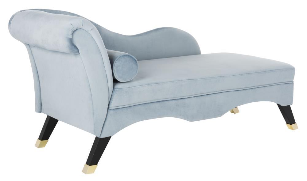 Caiden Chaise - FOX6284 - Slate Blue/Black - Safavieh