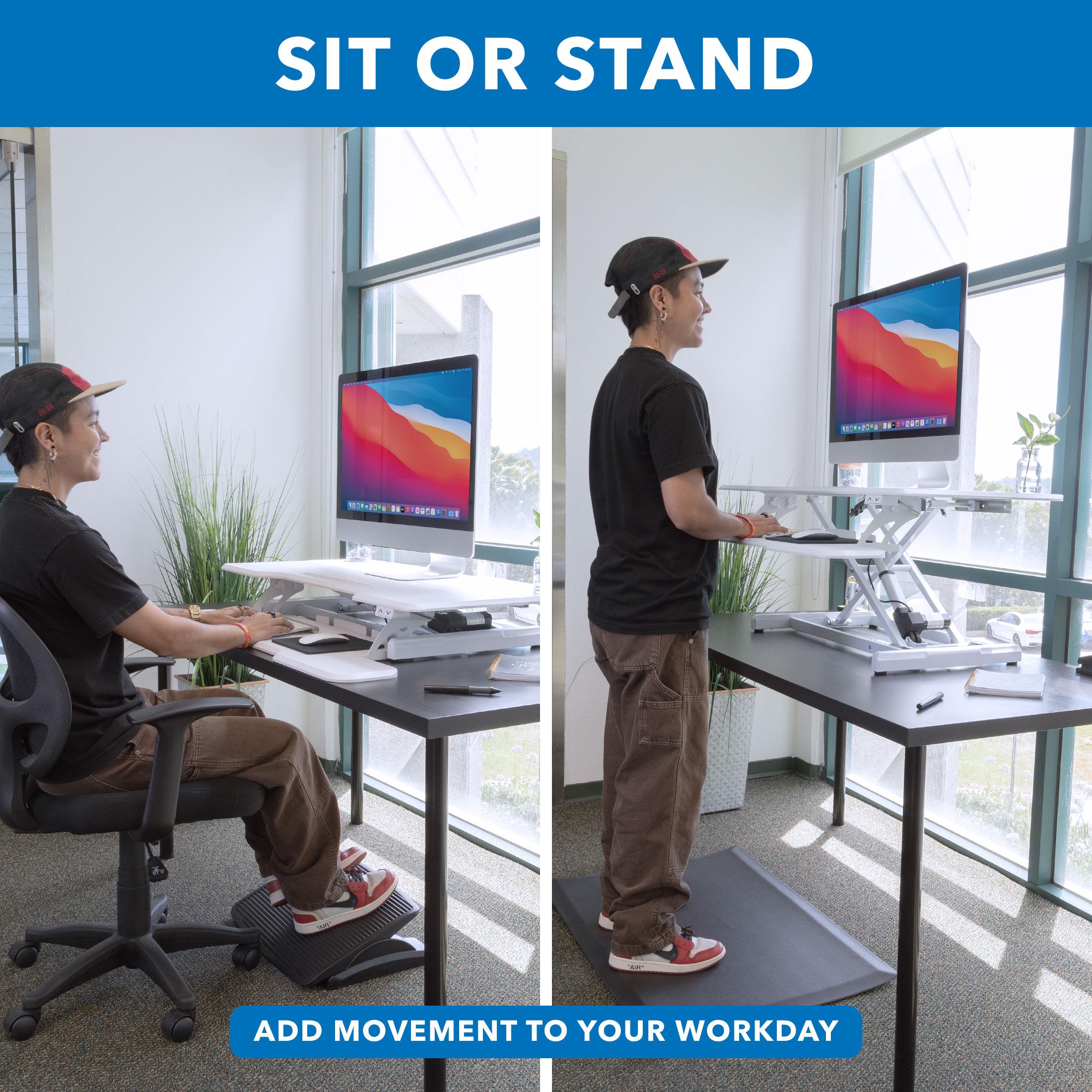 Adjustable Metal Base Standing Desk Converter