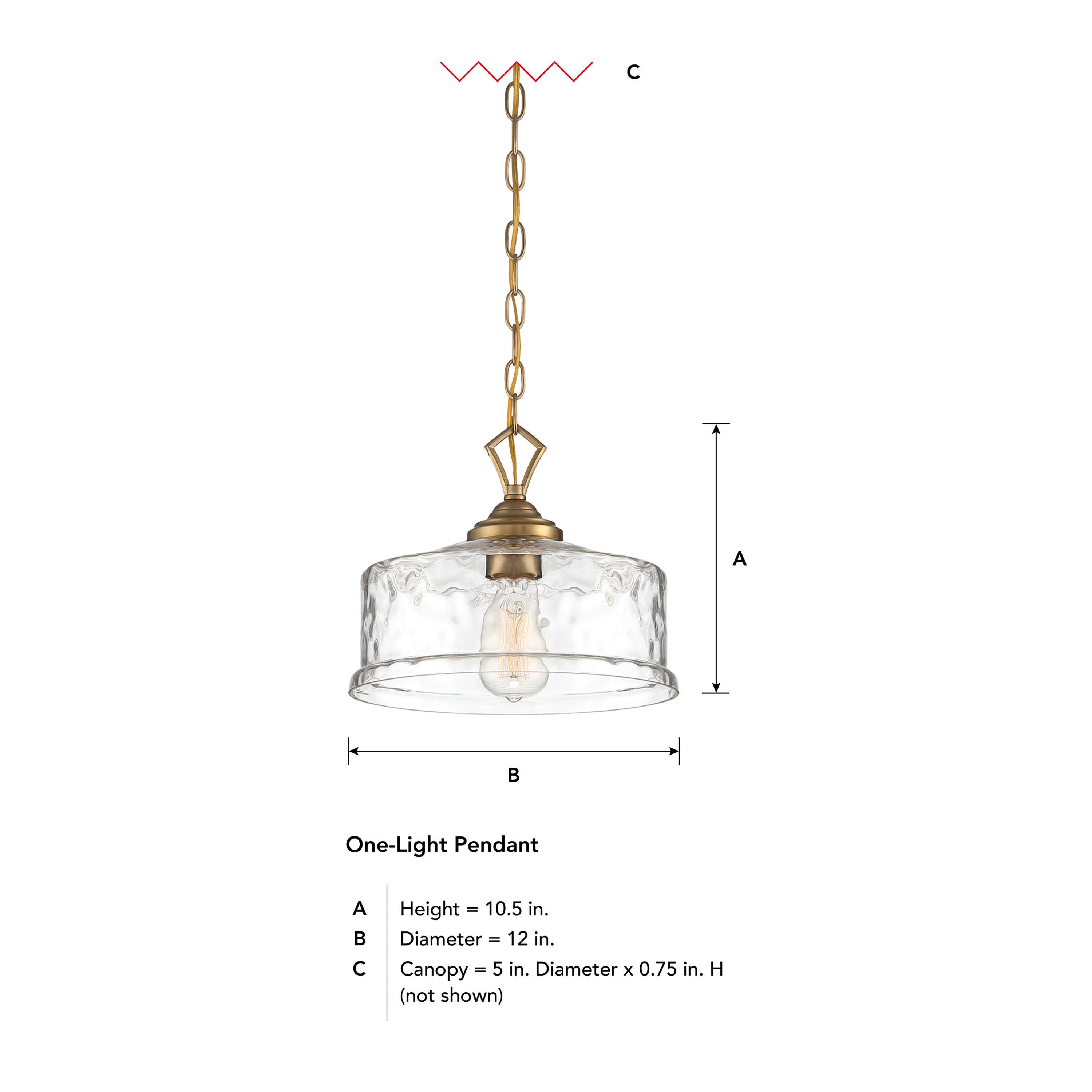 Designers Fountain - Drake - One Light Down Pendant-Brushed Gold Finish