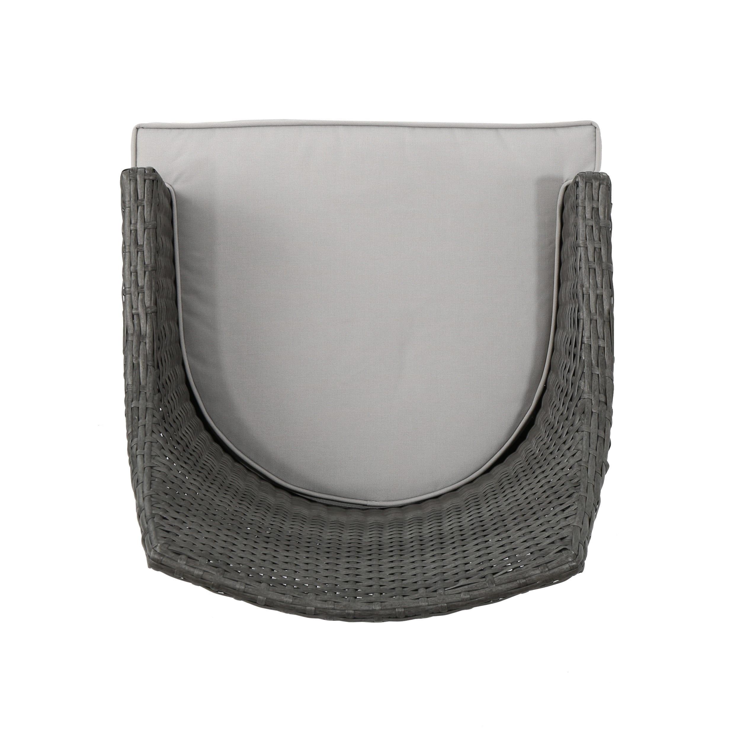 Outdoor Dining Chair Set Of 2, Outside Patio Tables, Powder Coated Iron Frame & PE Wicker For Deck Garden Lawn Backyard Porch Balcony Restaurant