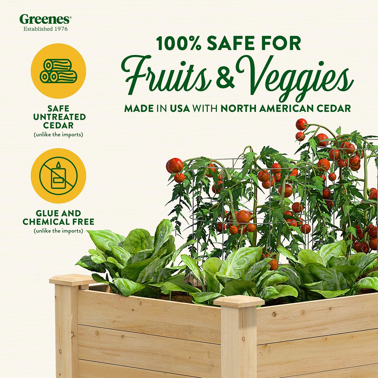 Greenes Fence Wood Elevated Planter