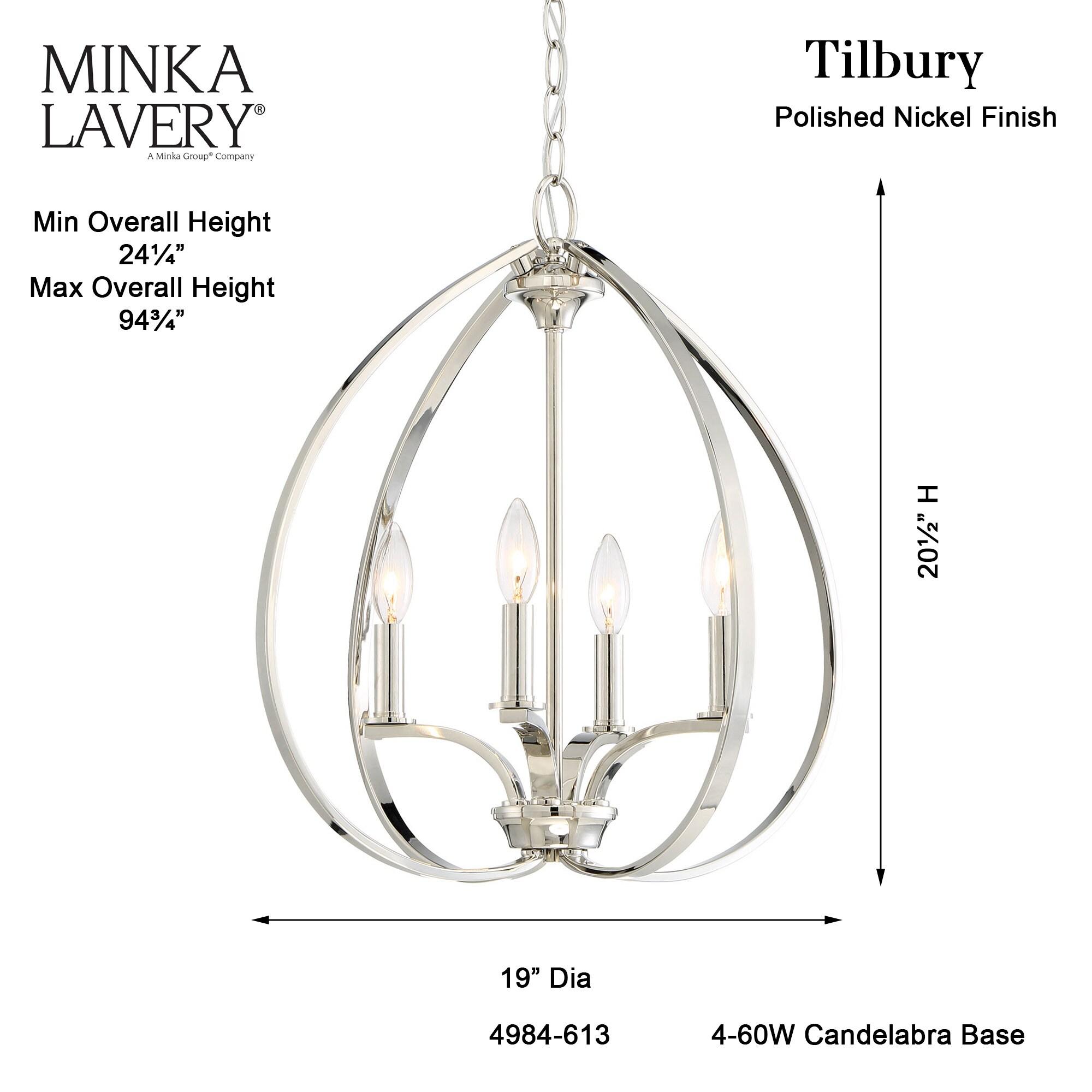 Minka Lavery - Tilbury - 4 Light Pendant in Transitional Style - 20.5 inches