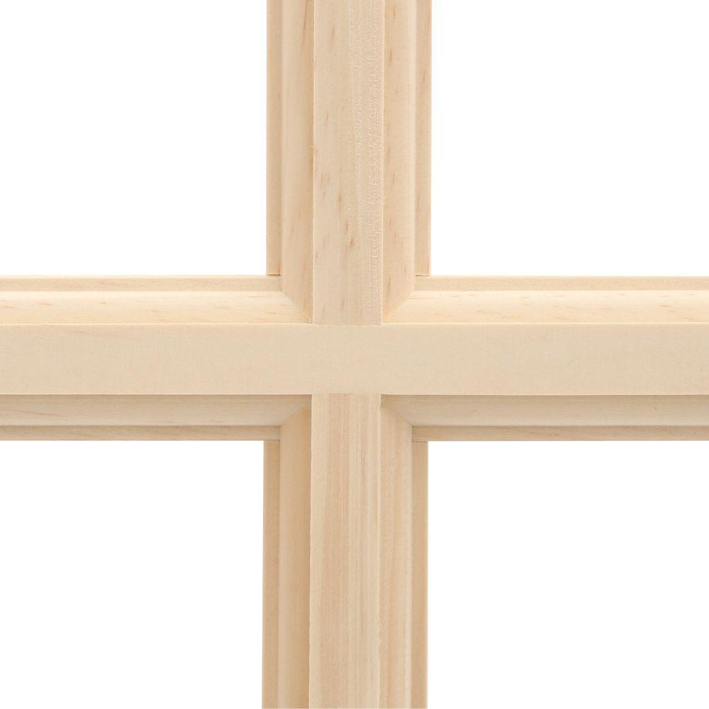 American Wood 852730 36 x 80 in. 10-Lite Traditional Divided Bifold Door, Unfinished Pine