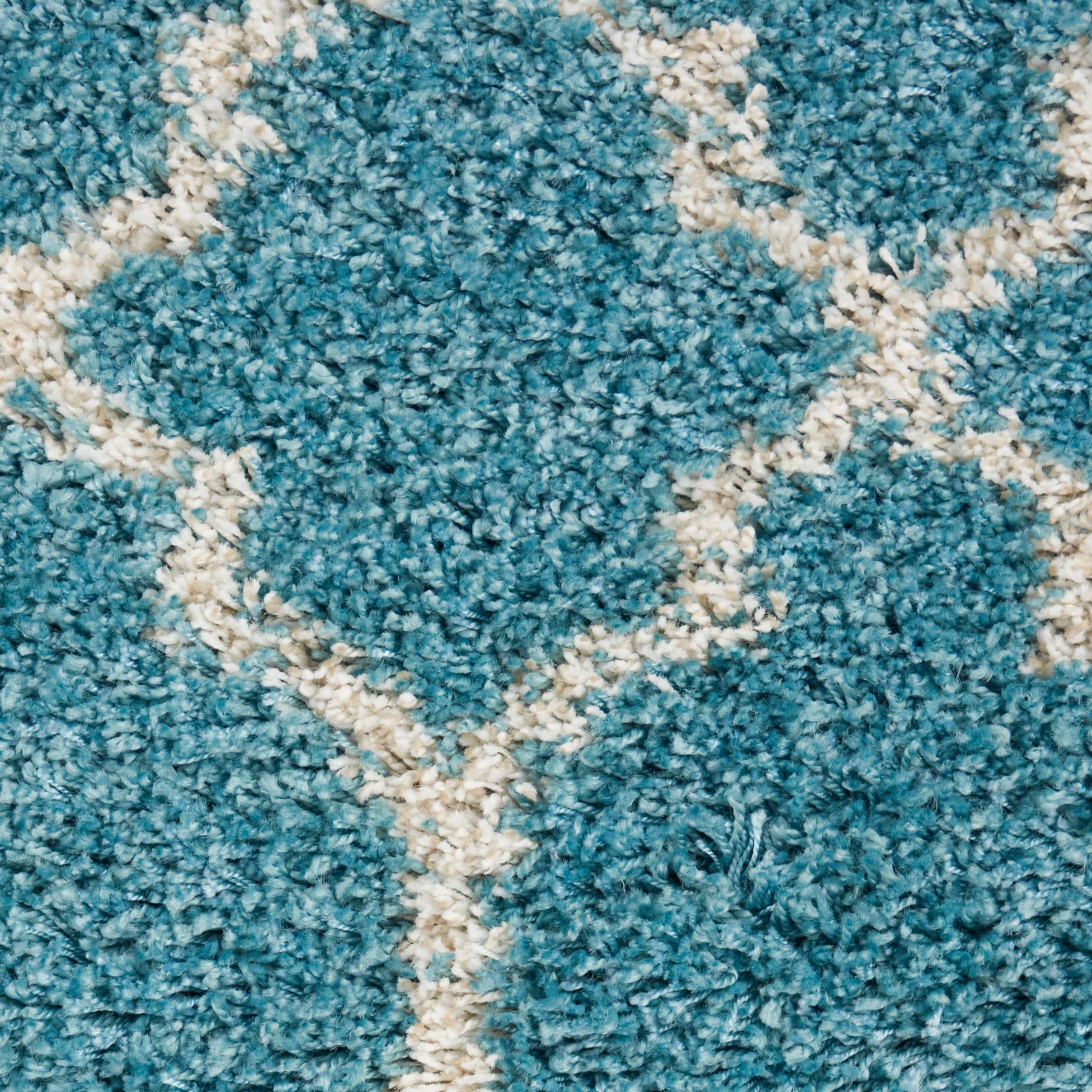 Nourison Amore Trellis Aqua 7'10" x 10'10" Area Rug, (8x11)