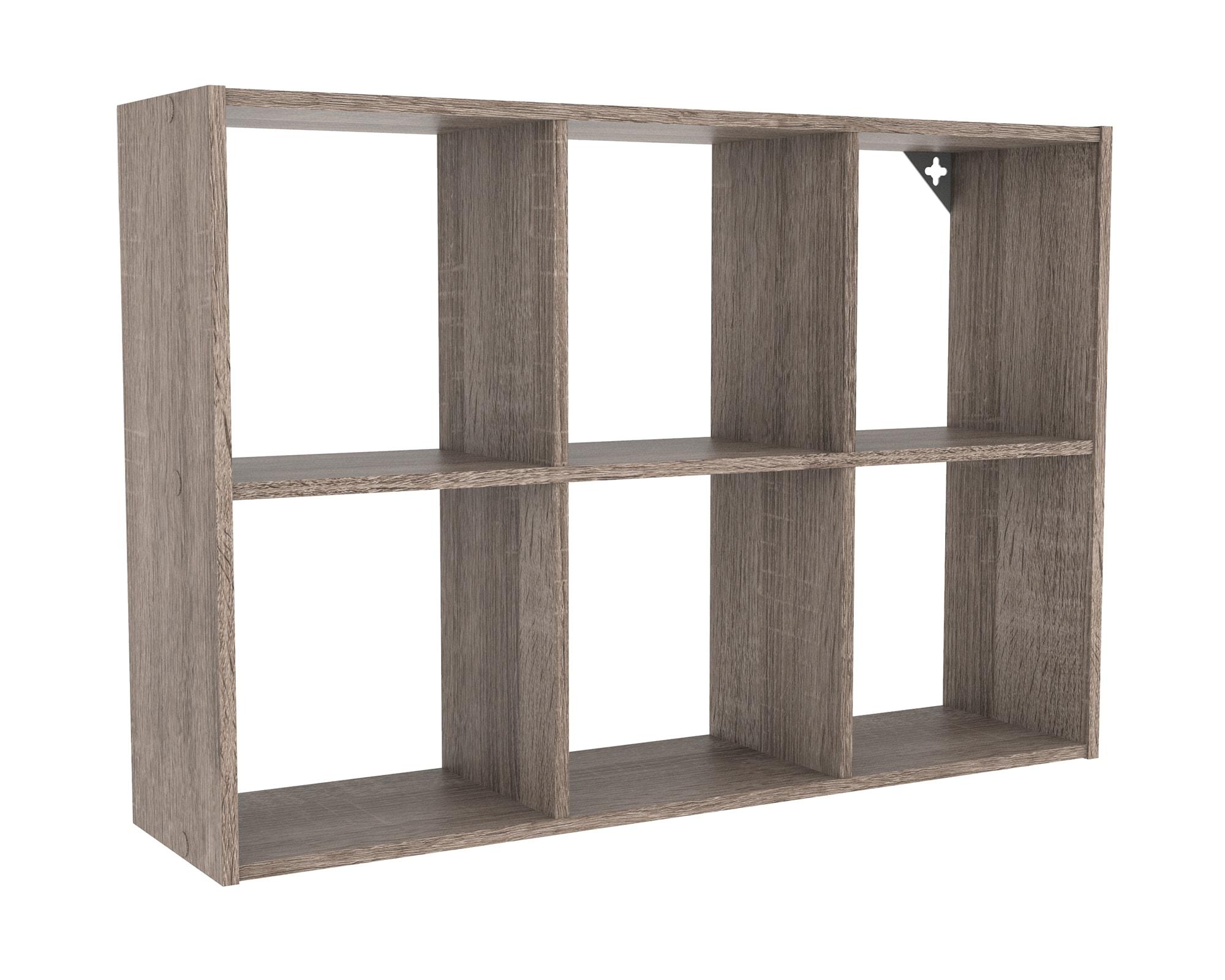 Mini 6-Cube Desktop or Wall Mounted Bookcase