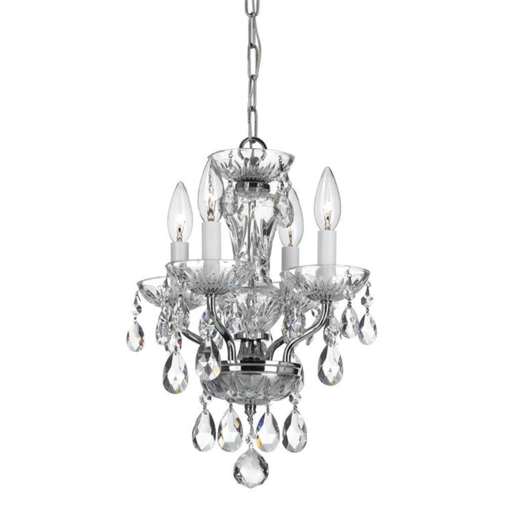 Crystorama Lighting - Traditional Crystal - 15 Inch 4 Light Chandelier-Swarovski