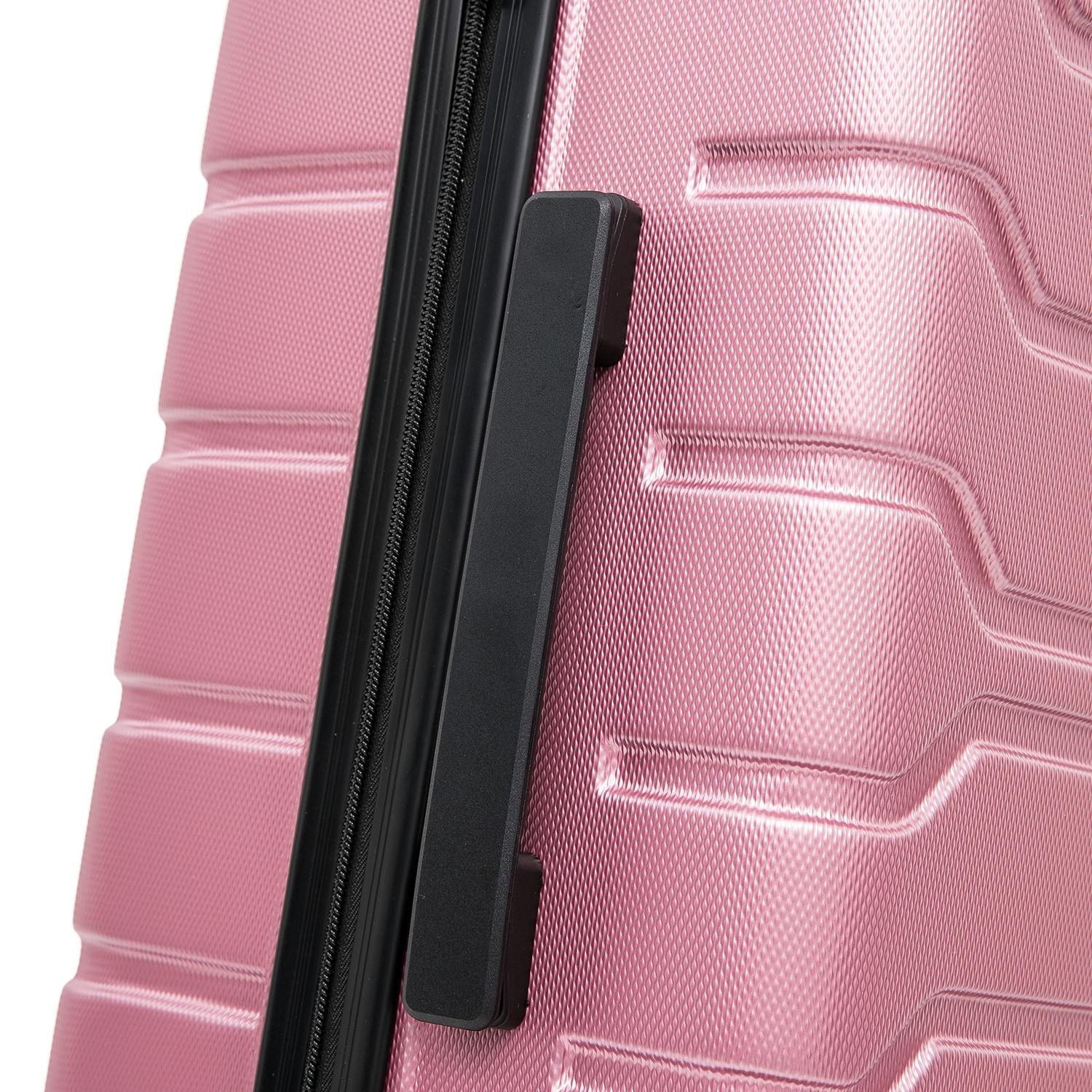 InUSA Trend 24" Hardside Lightweight Luggage with Spinner Wheels, Handle, and Trolley, Rose Gold