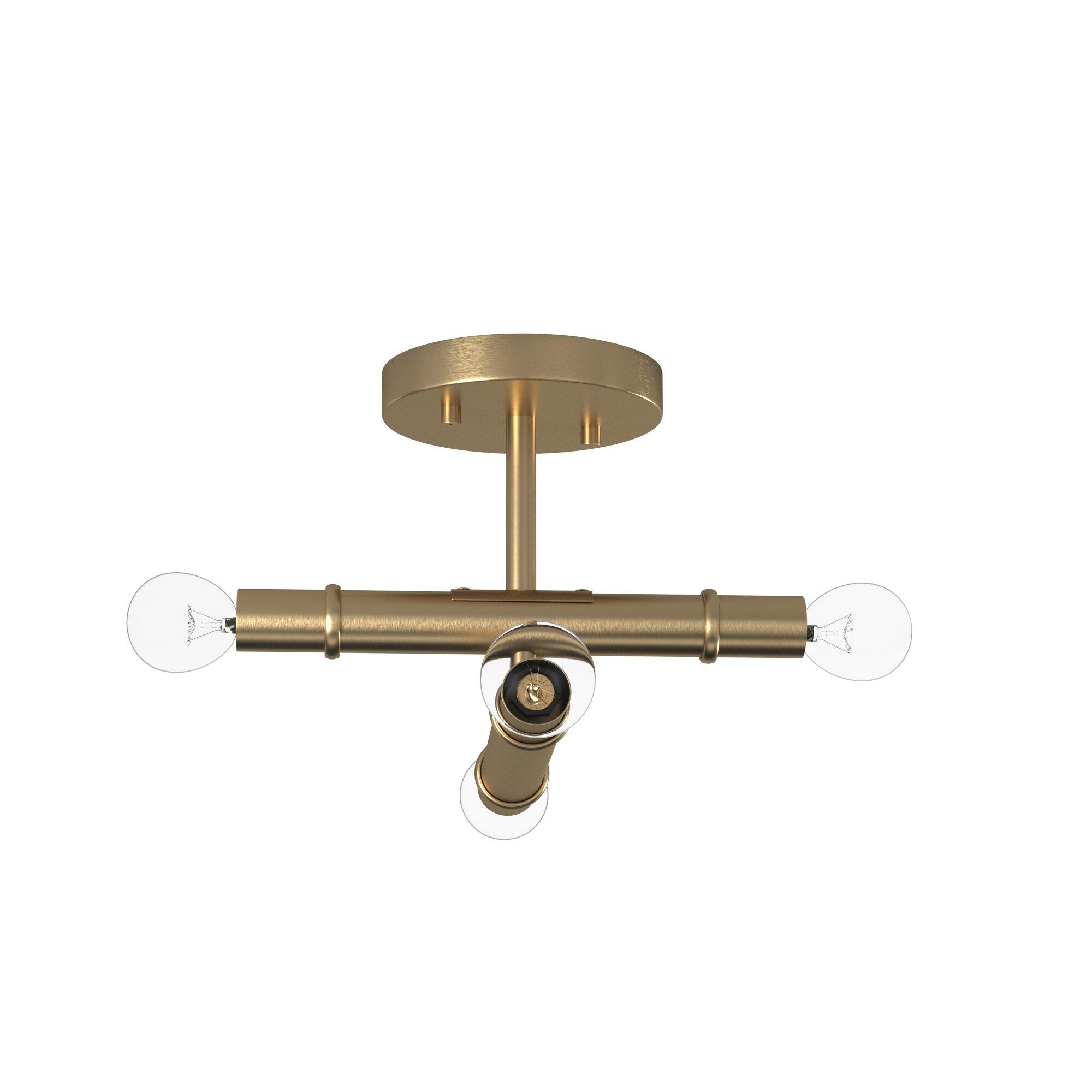 Designers Fountain 92711-OSB Emmett 4 Light Semi-Flush in Old Satin Brass