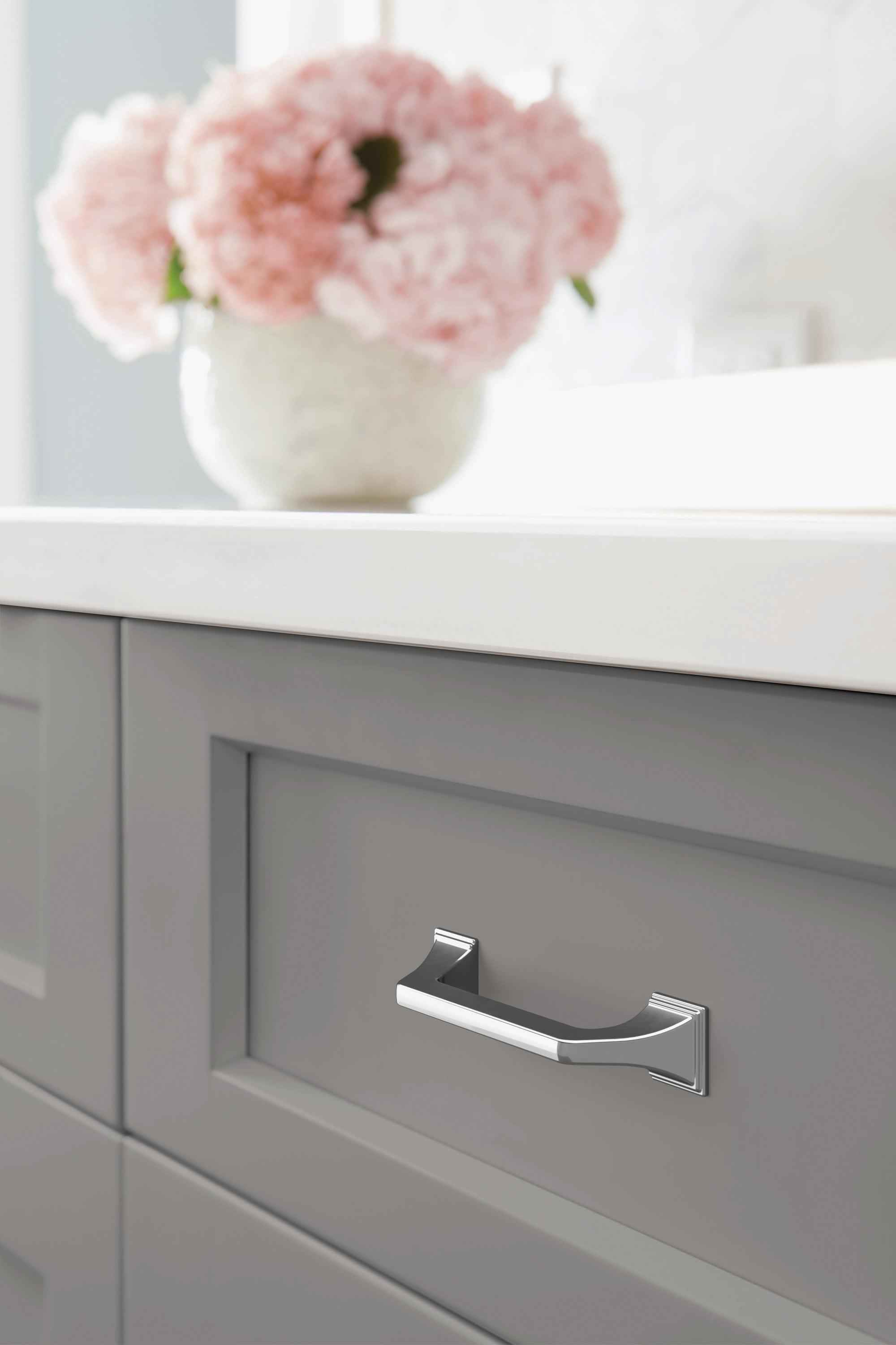 Amerock Exceed 3-3/4 inch (96mm) Center-to-Center Polished Chrome Cabinet Pull