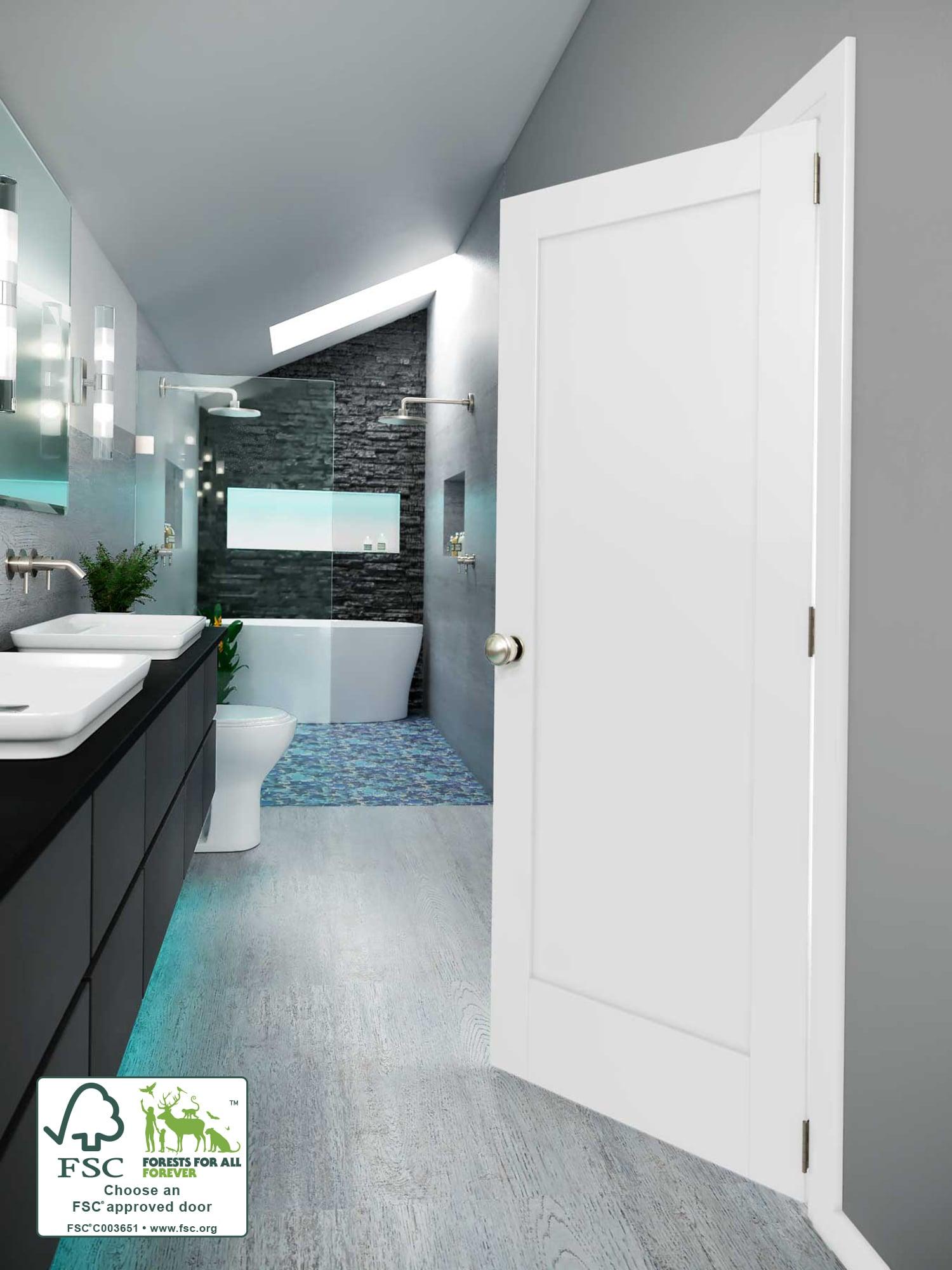 28" x 80" White Primed Solid Core MDF Interior Door