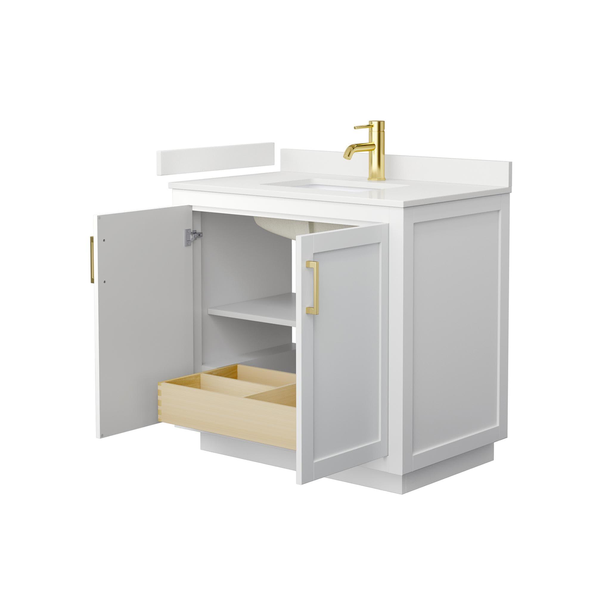 Miranda 36" Freestanding Single Bathroom Vanity with Quartz Top