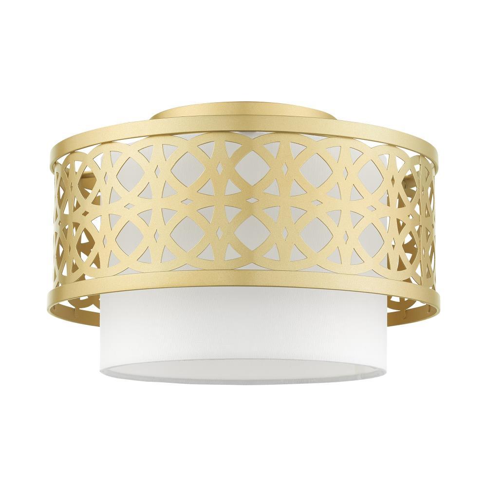 Livex Lighting Calinda 1 - Light Semi-Flush Mount in  Soft Gold