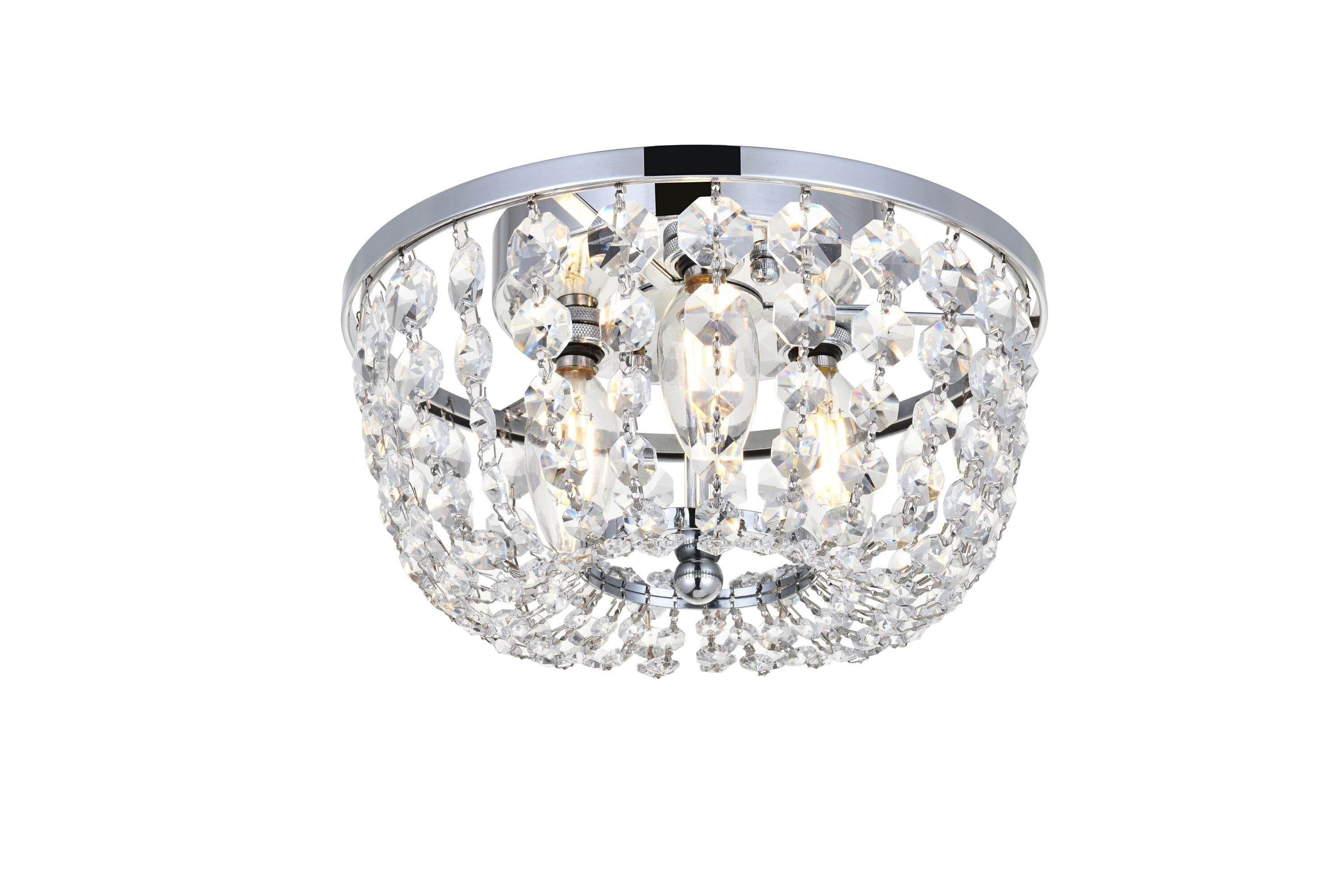 Elegant Lighting Cora 10 inch flush mount in chrome