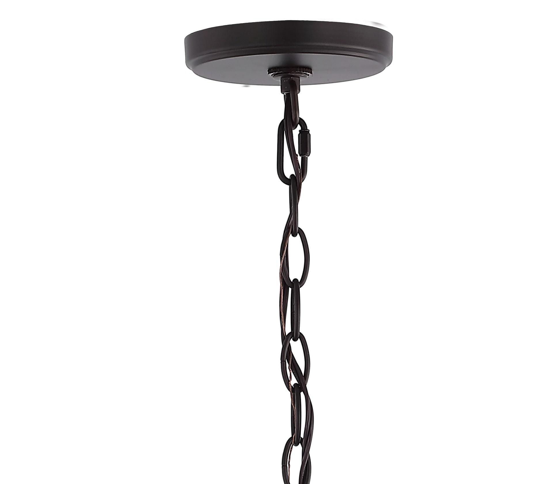 Camden 13" 4-Light Iron Classic Midcentury Pendant Lantern, Oil Rubbed Bronze