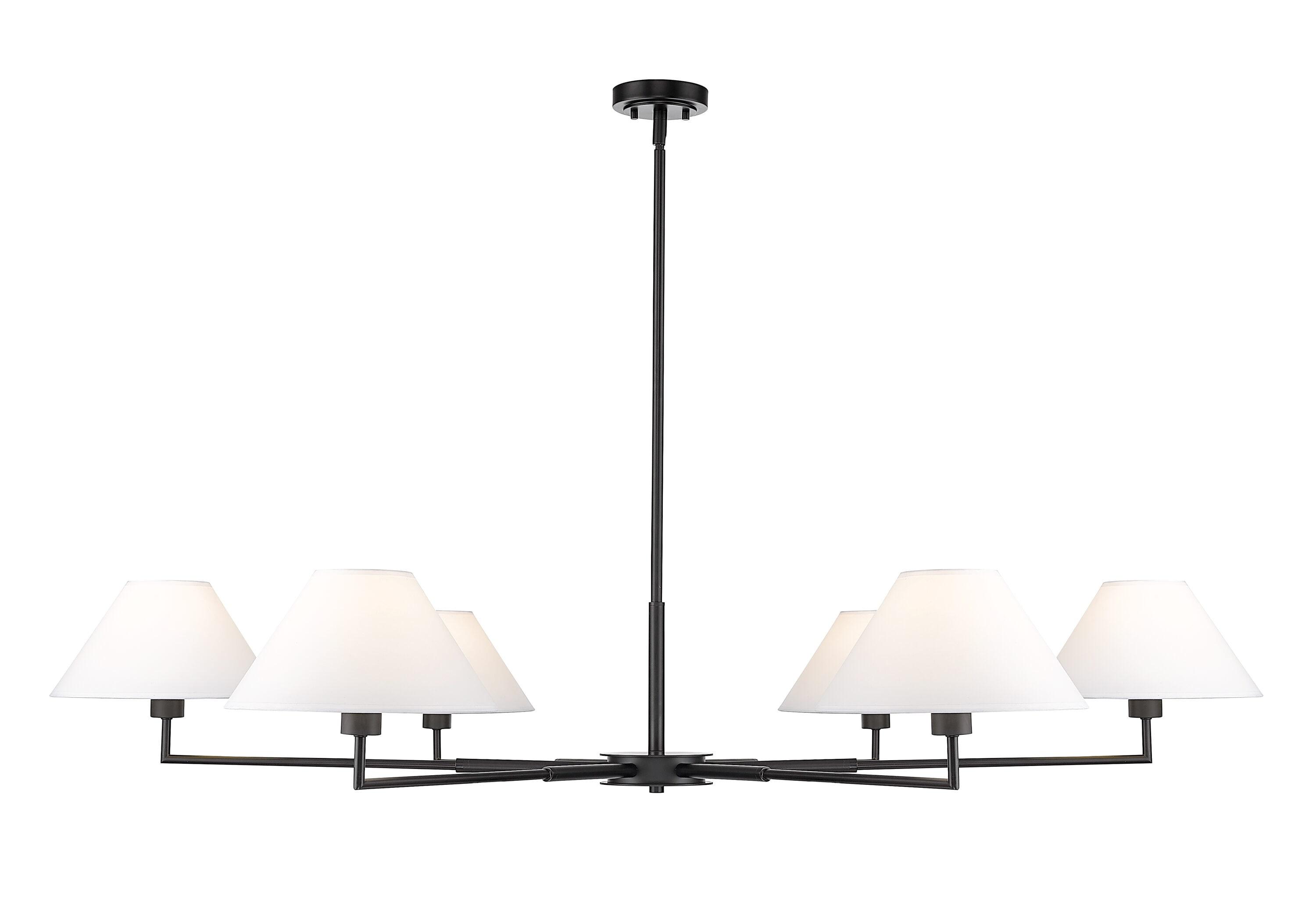 Z-Lite Leila 6 - Light Chandelier in  Matte Black