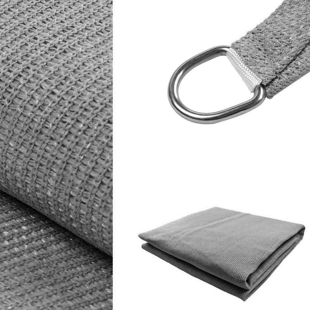 20 ft. x 20 ft. x 20 ft. Grey Triangular SunShade Sail with UV Proof Fabric