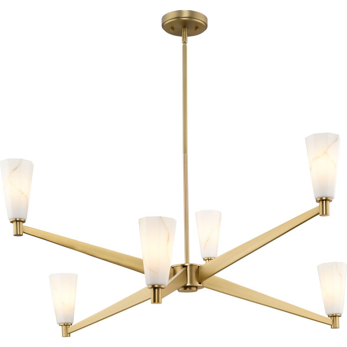 Progress Lighting Tosca 6 - Light Chandelier in  Brushed Bronze
