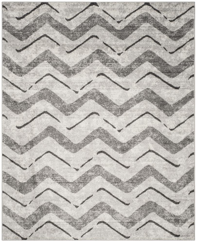 Adirondack ADR121 Power Loomed Area Rug - Silver/Charcoal - 8'x10' - Safavieh.