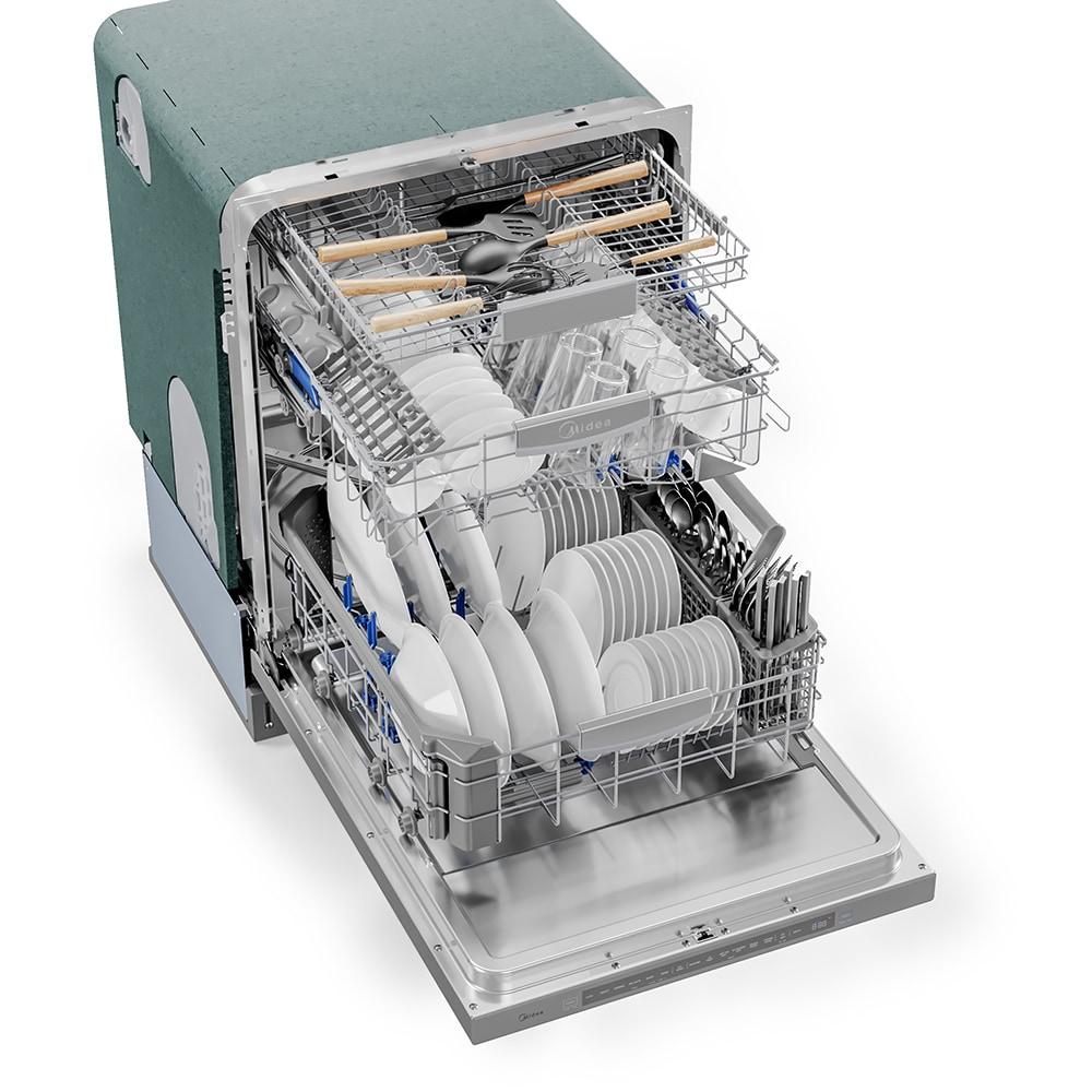 Midea Ultra-Quiet, Built-in dishwasher with Wi-Fi and Targeted Wash Zones, MDT24P5AST, Stainless Steel