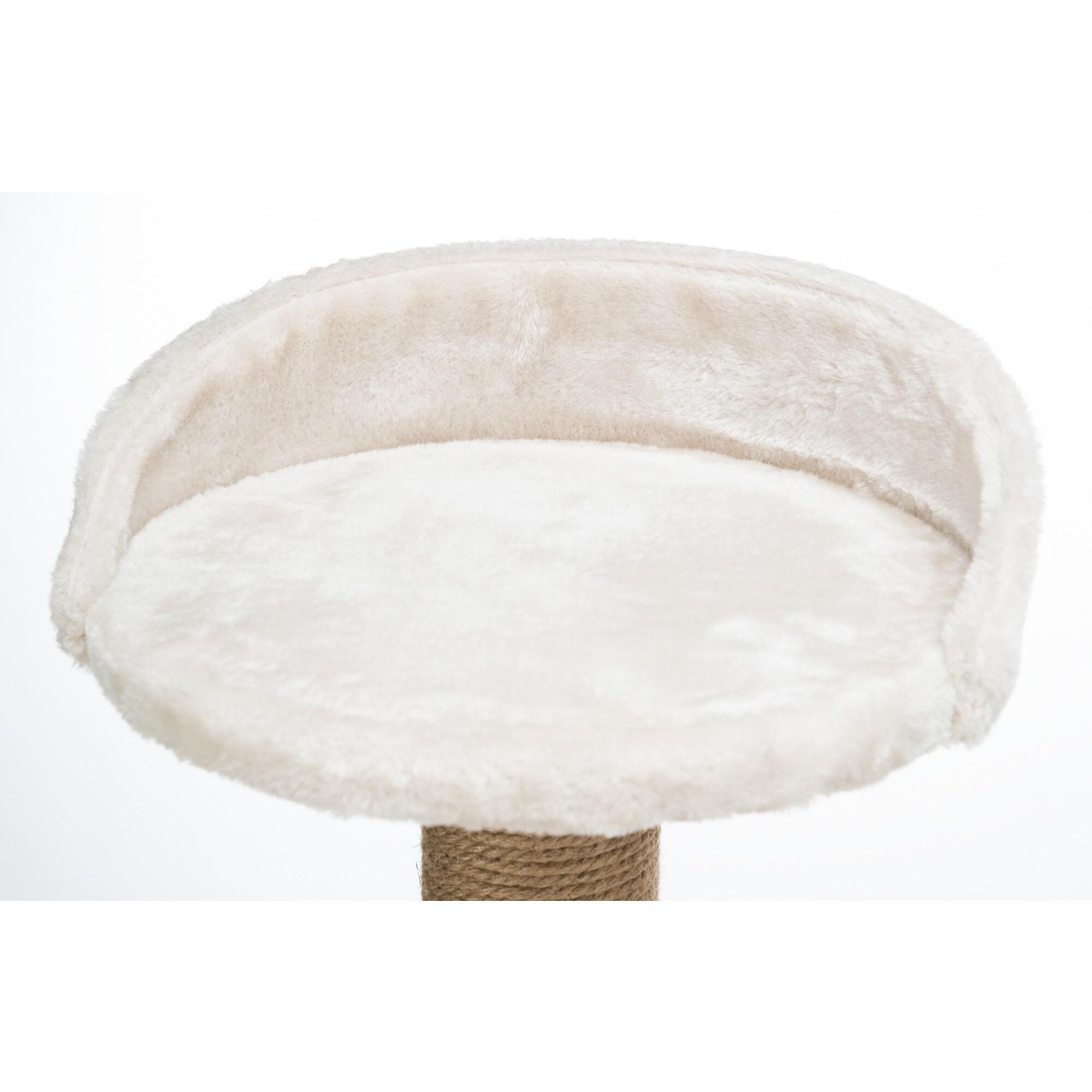 TRIXIE TRIXIE Nayra 32.7" Cat Tree, 3-Level Cat Scratcher, Plush Covered Cat Condo Removable Bed, Platform & Perch