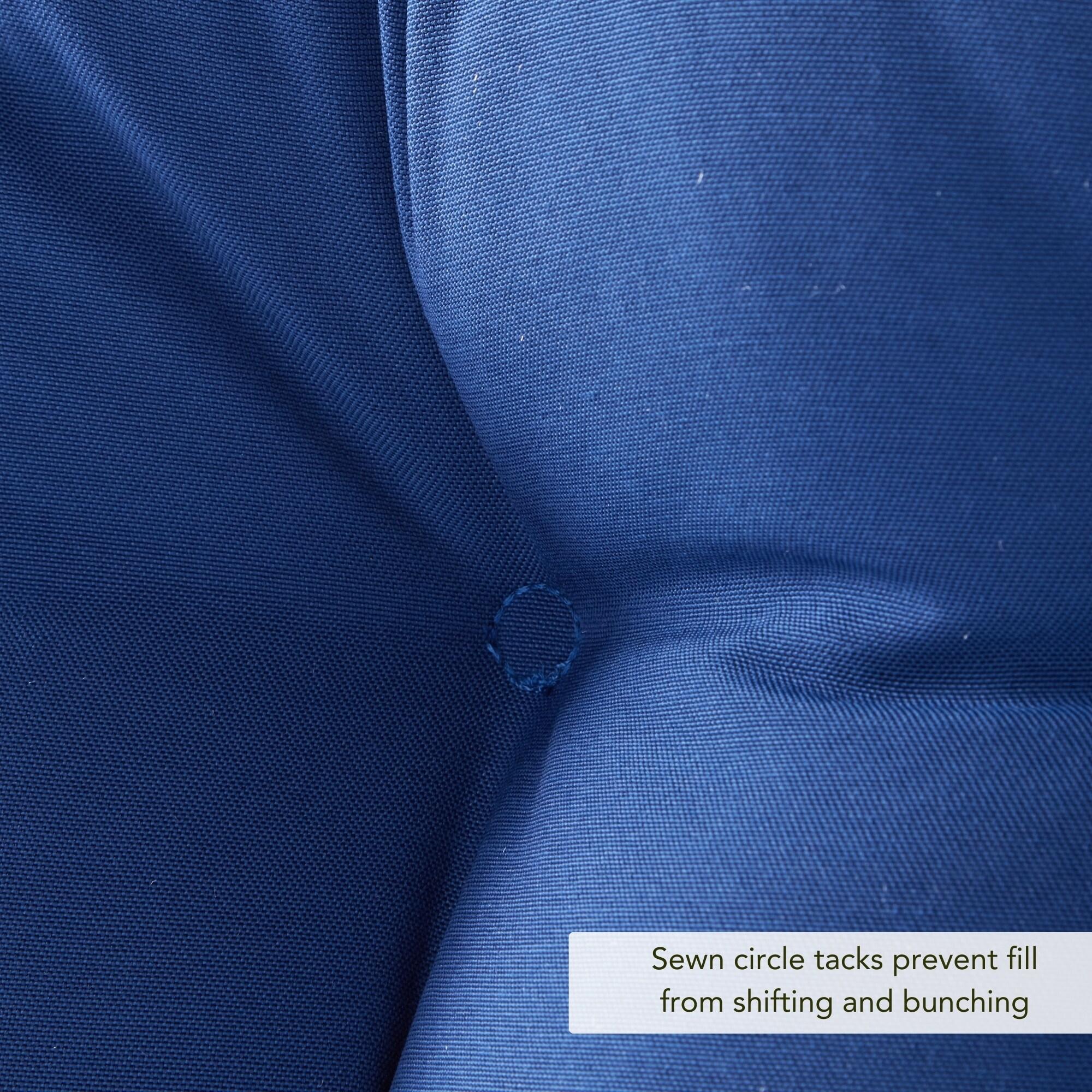 Greendale Home Fashions 15-inch Round Outdoor Marine Blue Bistro Chair Cushions (Set of 2)