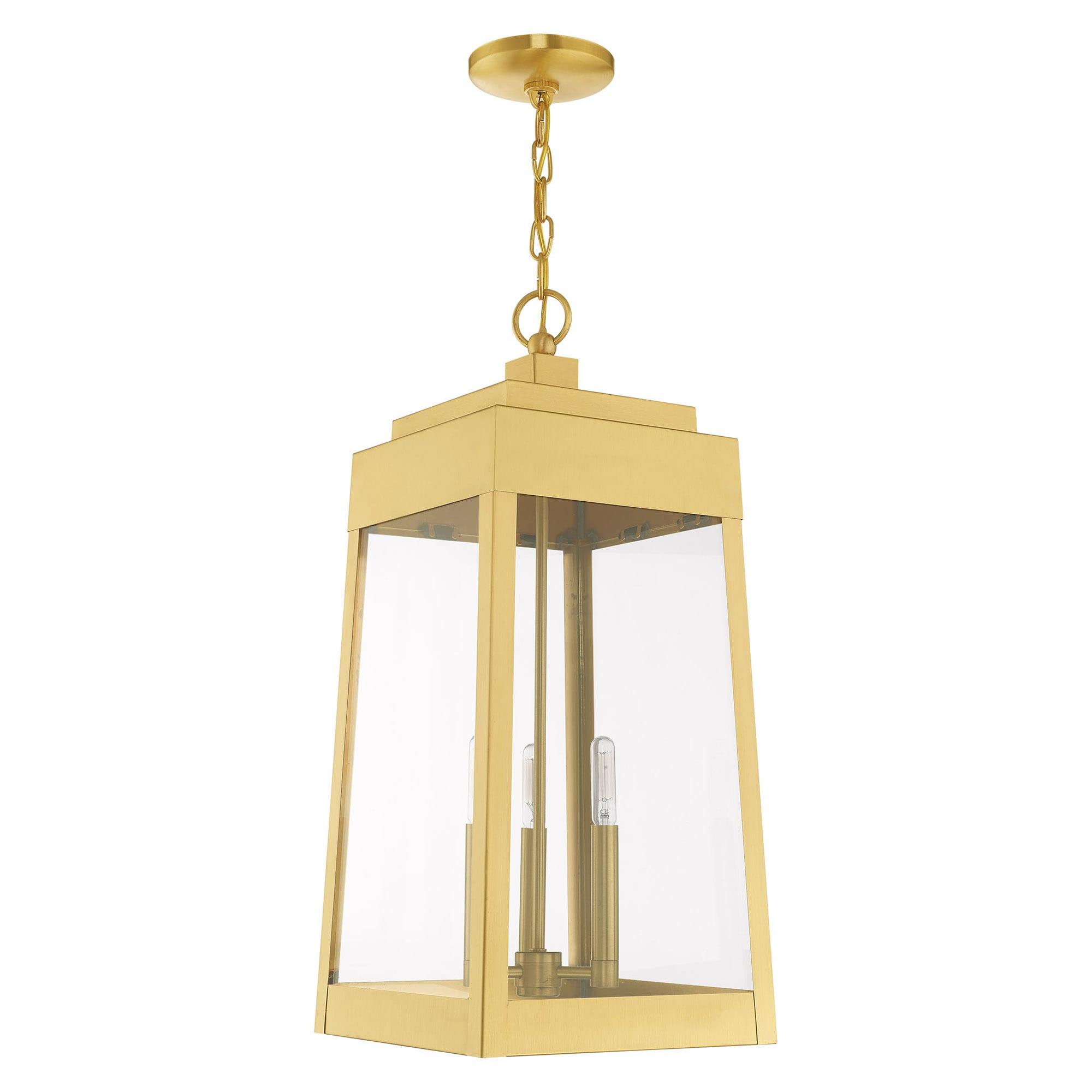 Livex Lighting - Oslo - 3 Light Outdoor Pendant Lantern in Mid Century Modern