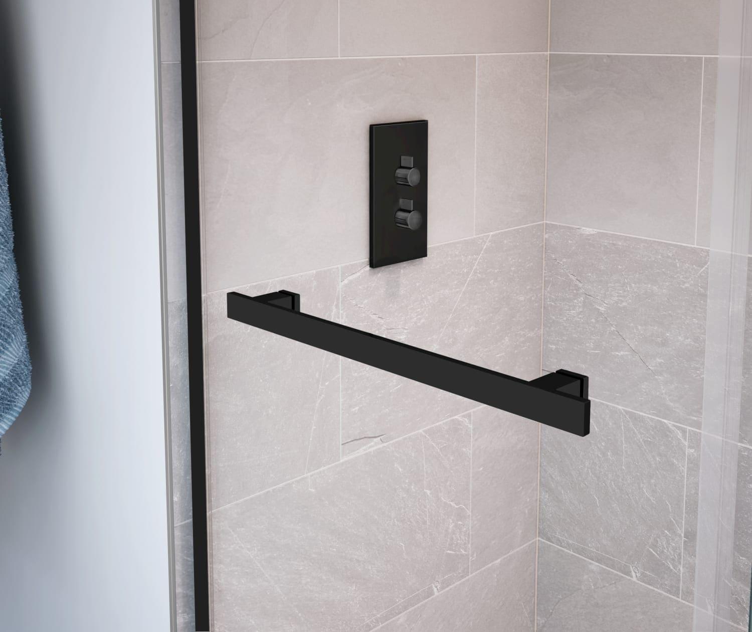 Maax Bath 136271-900-340-000 44-47 x 70.5-74 in. 8 mm Duel Sliding Shower Door - Matte Black