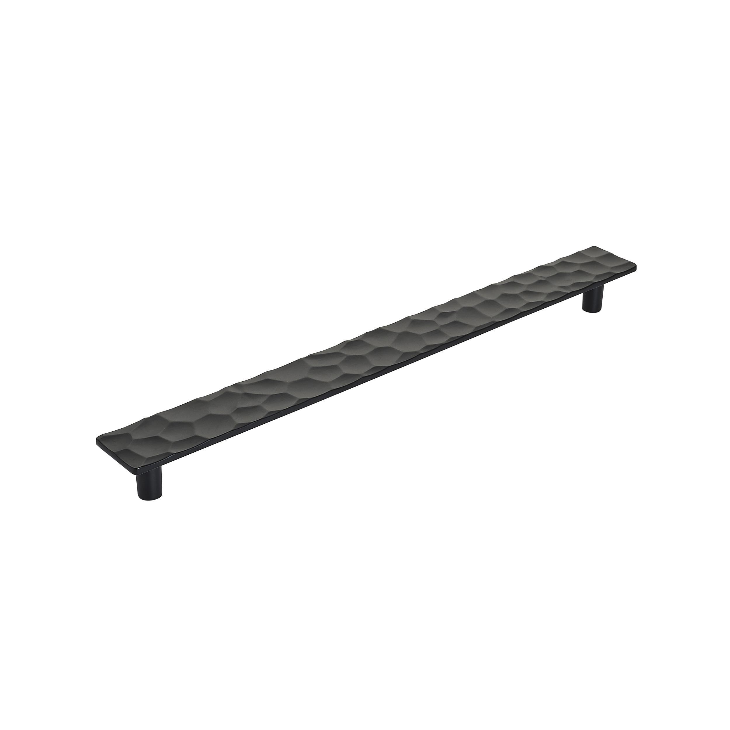 Kamari Matte Black Scalloped Cabinet Pull with Mounting Hardware