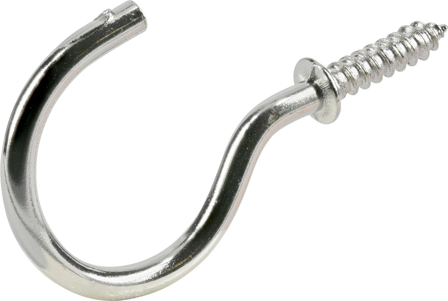 Hillman 55pk Cup Hook Assortment Kit: Steel Screw Hooks for Ceiling & Picture Hanging, Multicolored, 0.5" Length