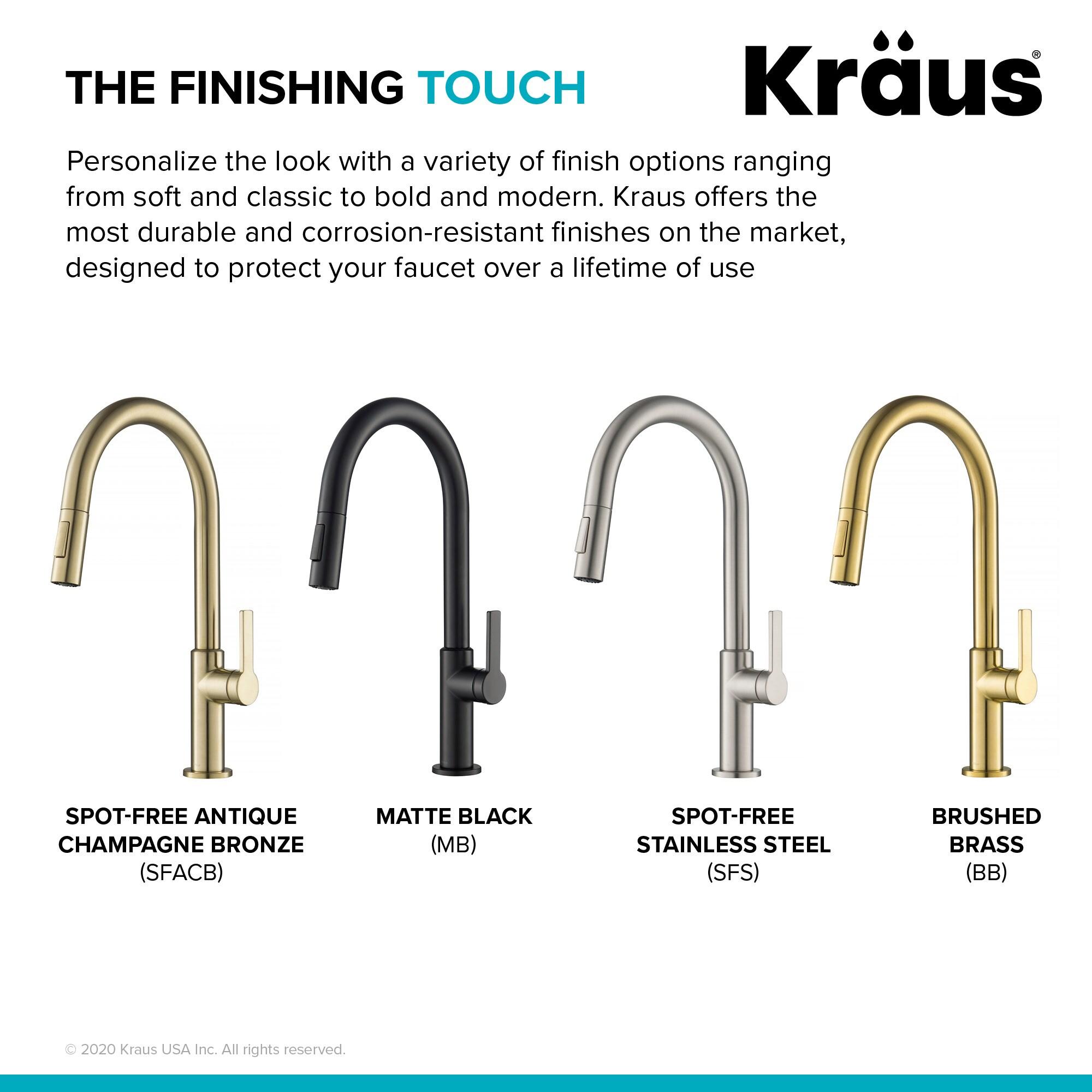 KRAUS Oletto Single Handle Pull Down Kitchen Faucet