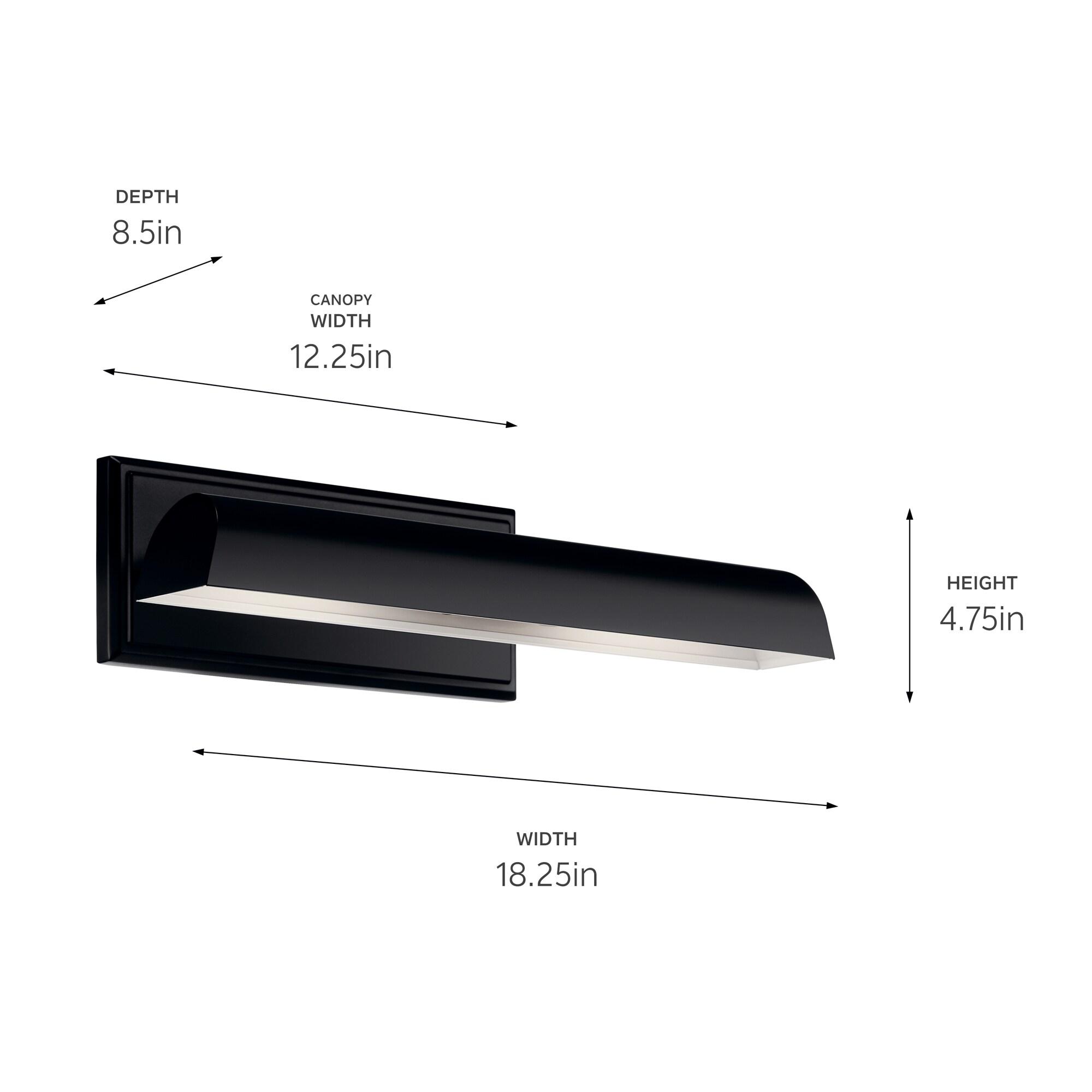 Black Dimmable 2-Light Electric Wall Sconce