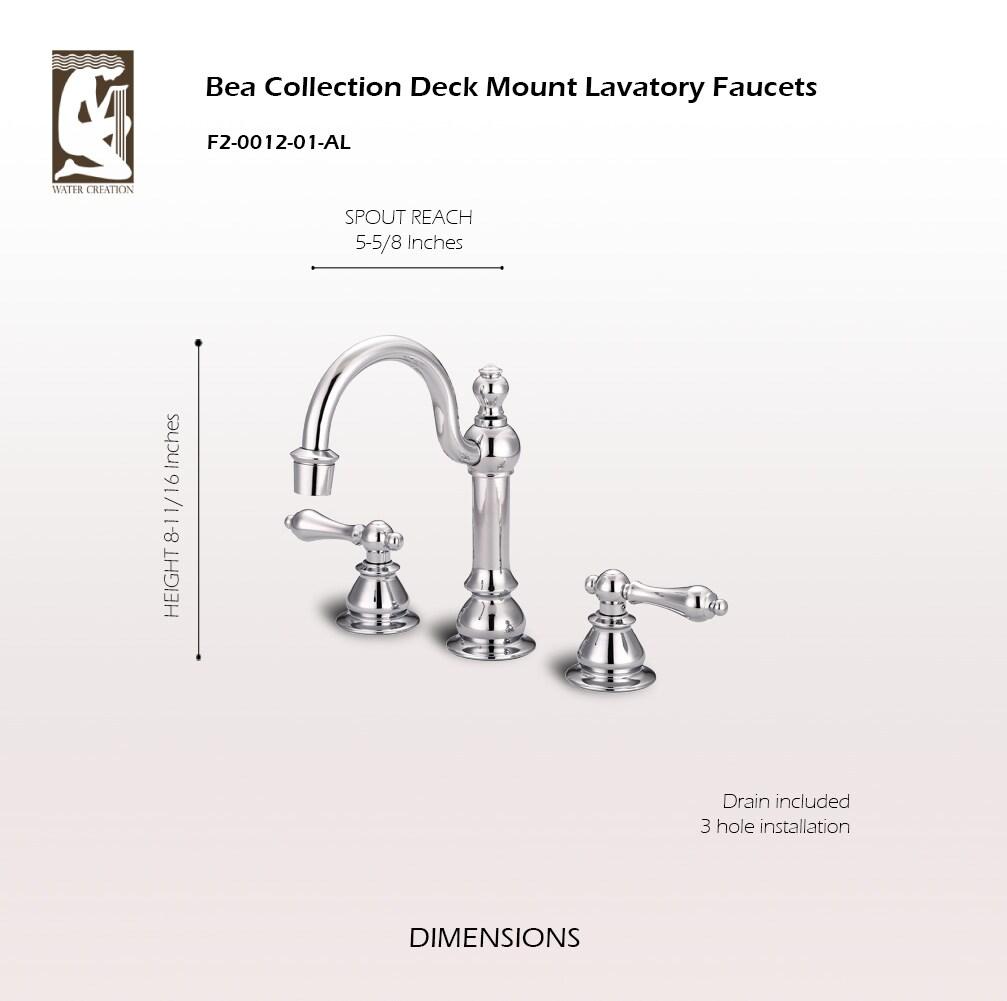 Vintage Widespread 2-handle Bathroom Faucet with Drain Assembly