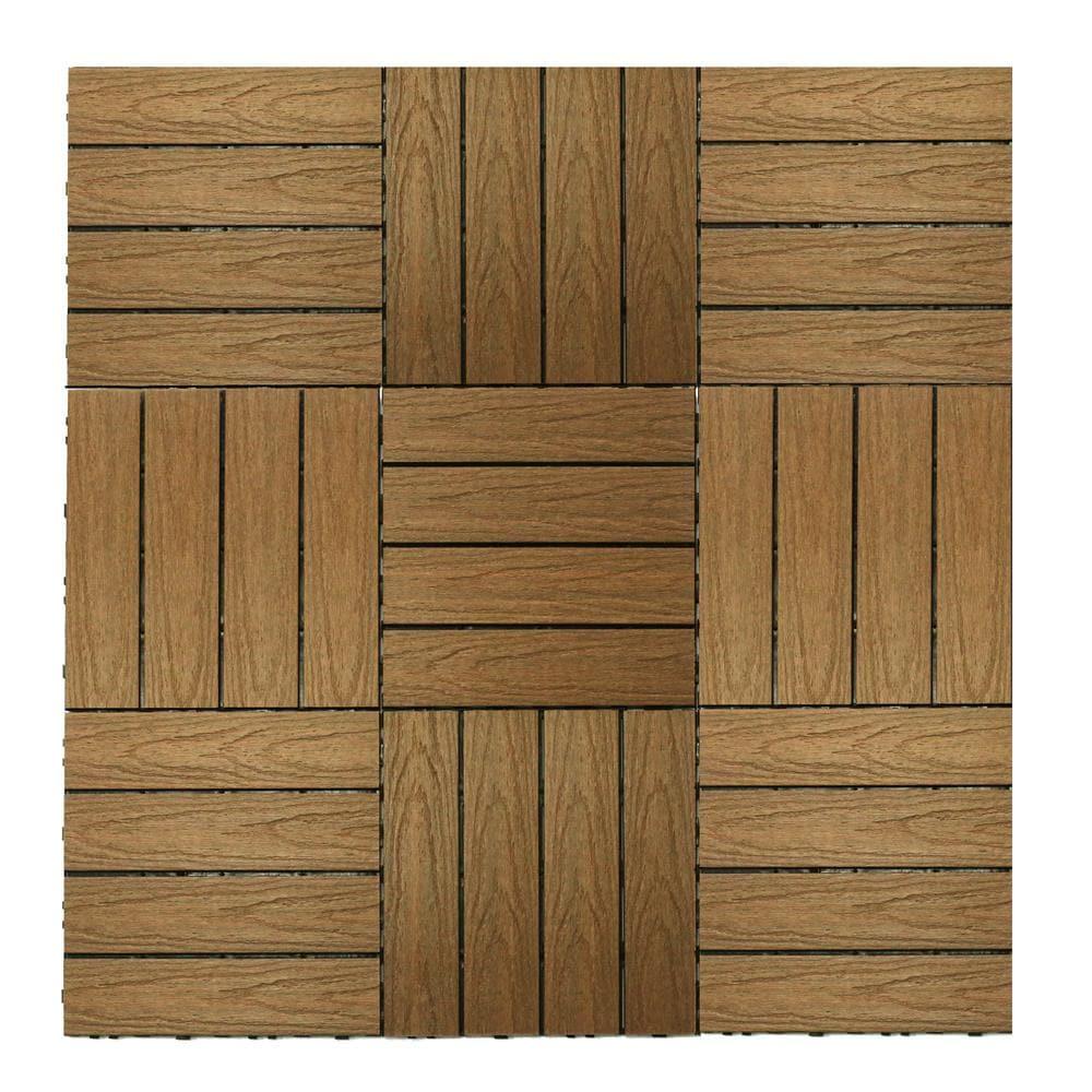 UltraShield Naturale Composite 12" x 12" Interlocking Deck Tile