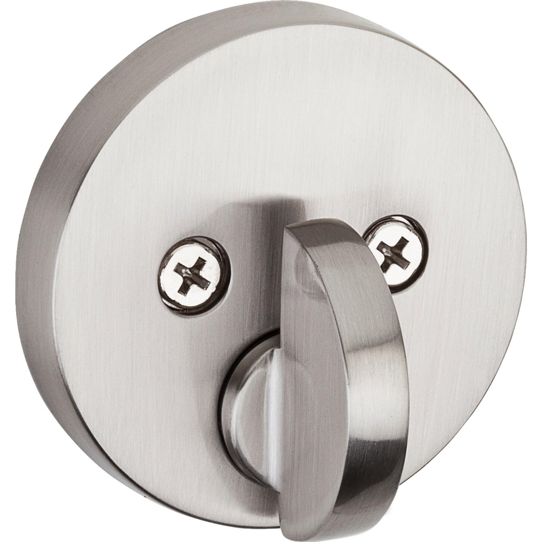 258 Uptown Round Keyed One Side Low Profile Deadbolt featuring SmartKey Security™ in Satin Nickel