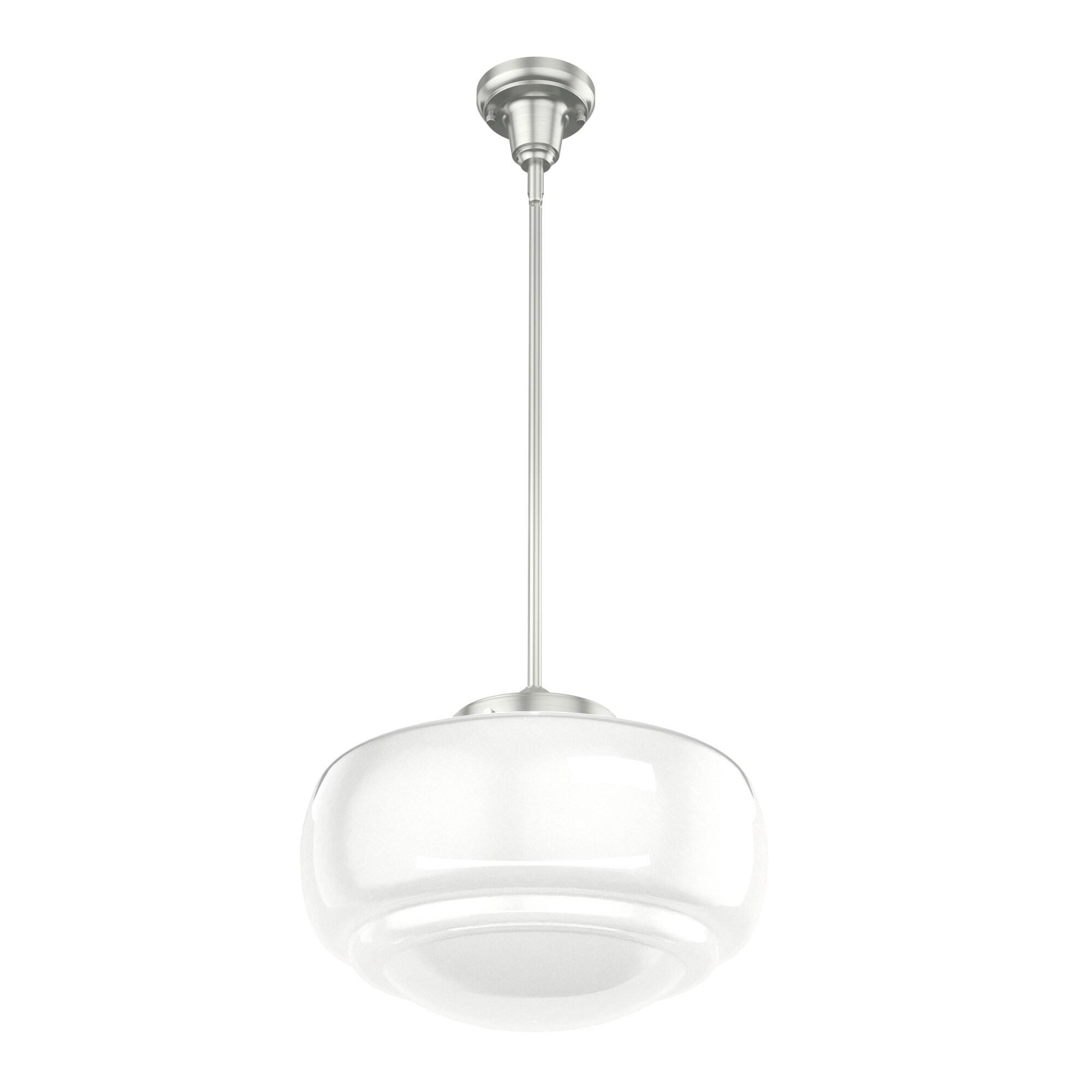 Saddle Creek 1 - Light Single Schoolhouse Pendant with Glass