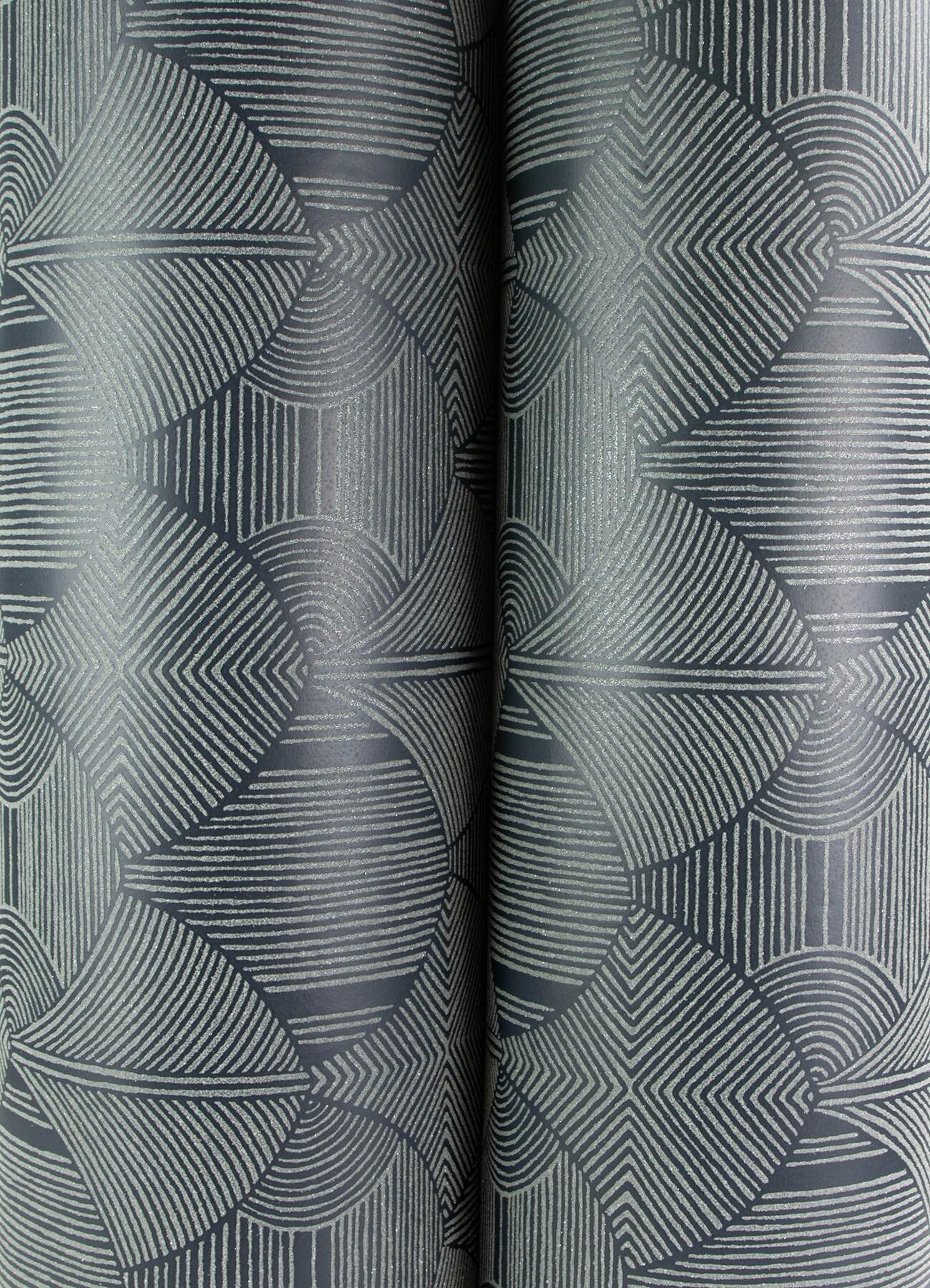 A-Street Prints Meyberg Silver Geometric Wallpaper | Perigold
