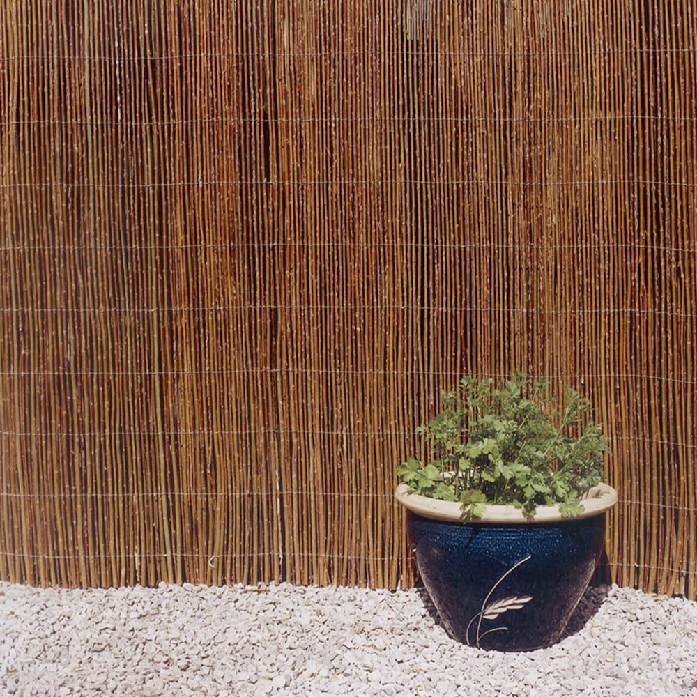 Backyard X-Scapes Natural Willow Rolled Panel Fence Decorative Fencing Natural 6' H x 16' L