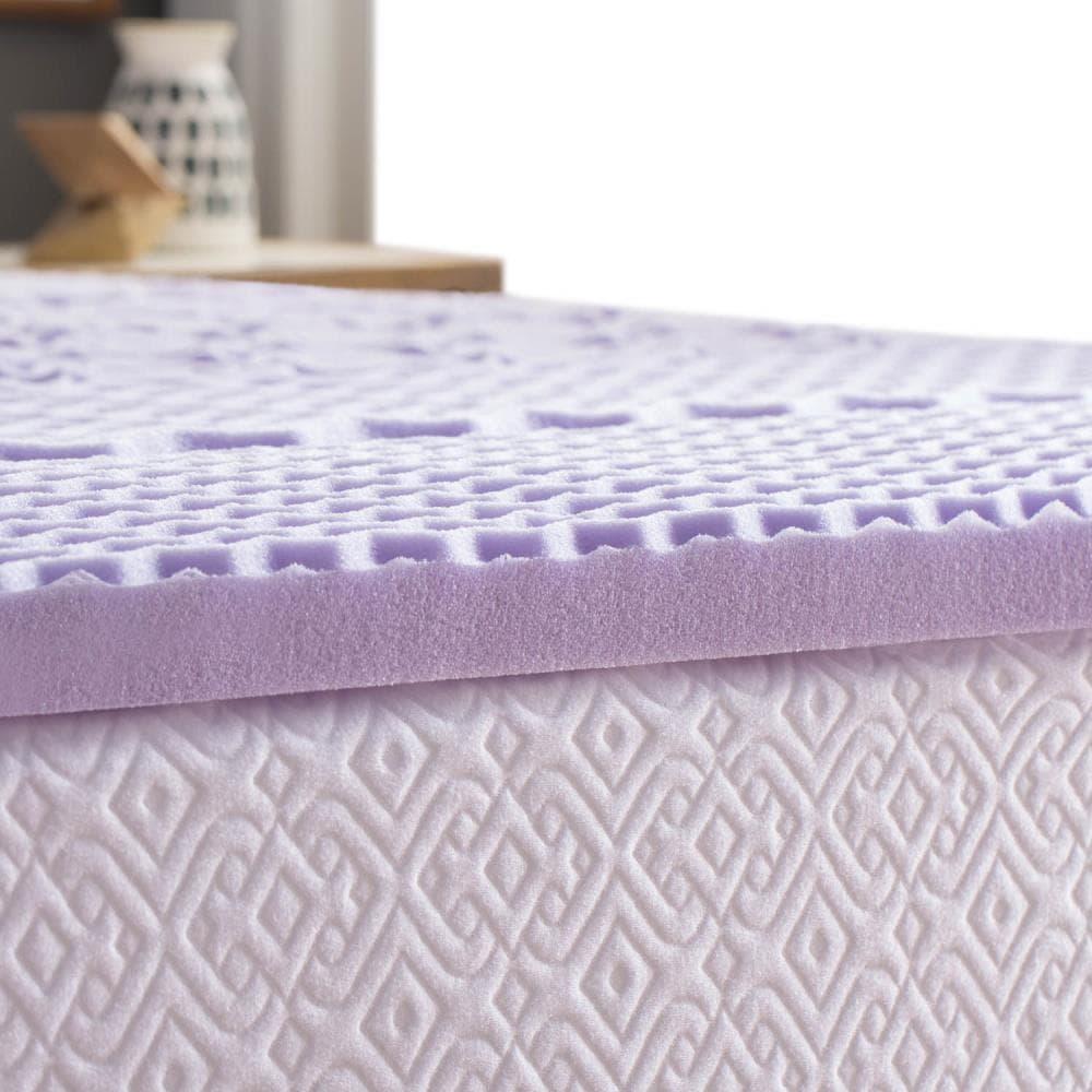 2" Zoned Lavender Memory Foam Mattress Topper