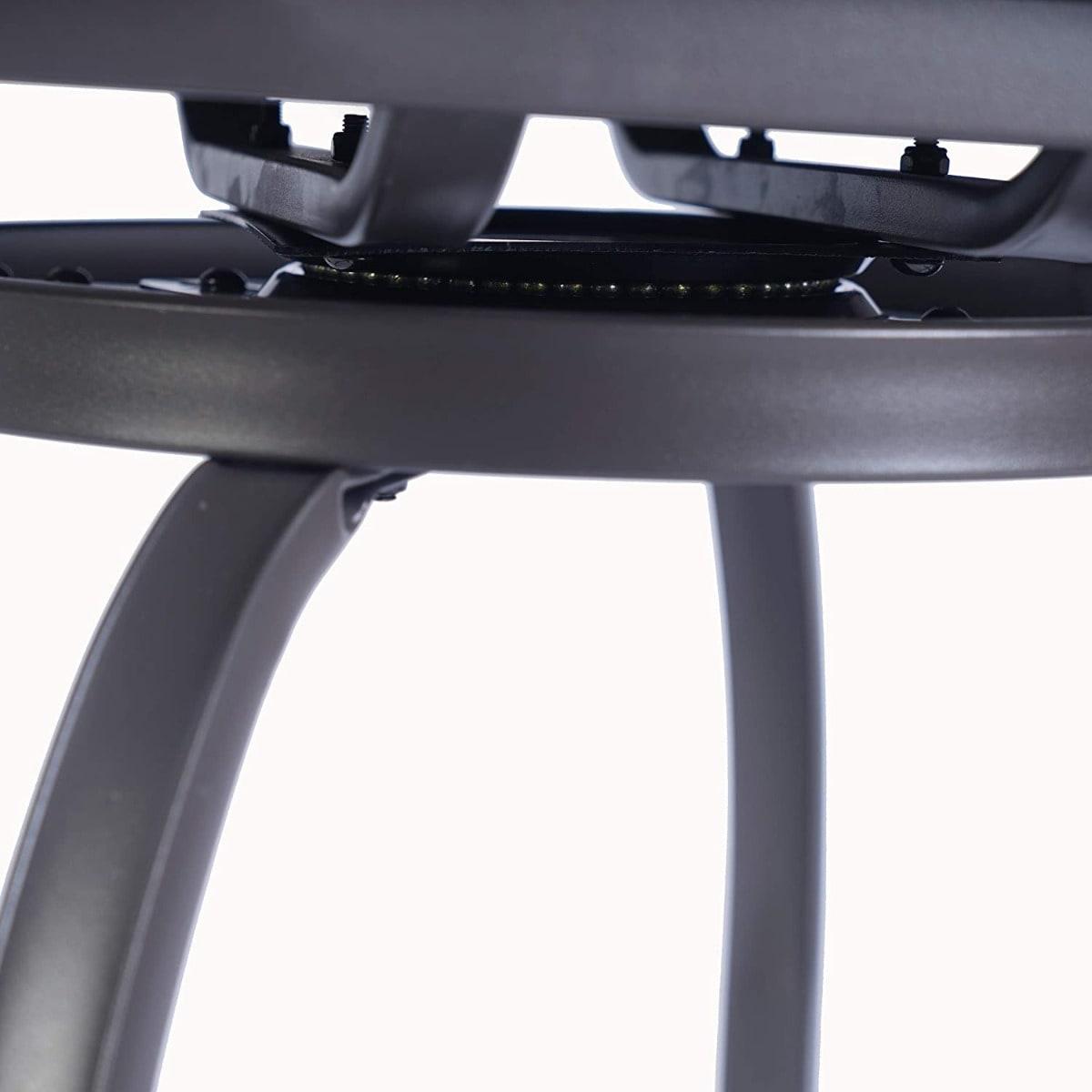 Beige Cushioned Swivel Counter Height Dining Chairs, Set of 2