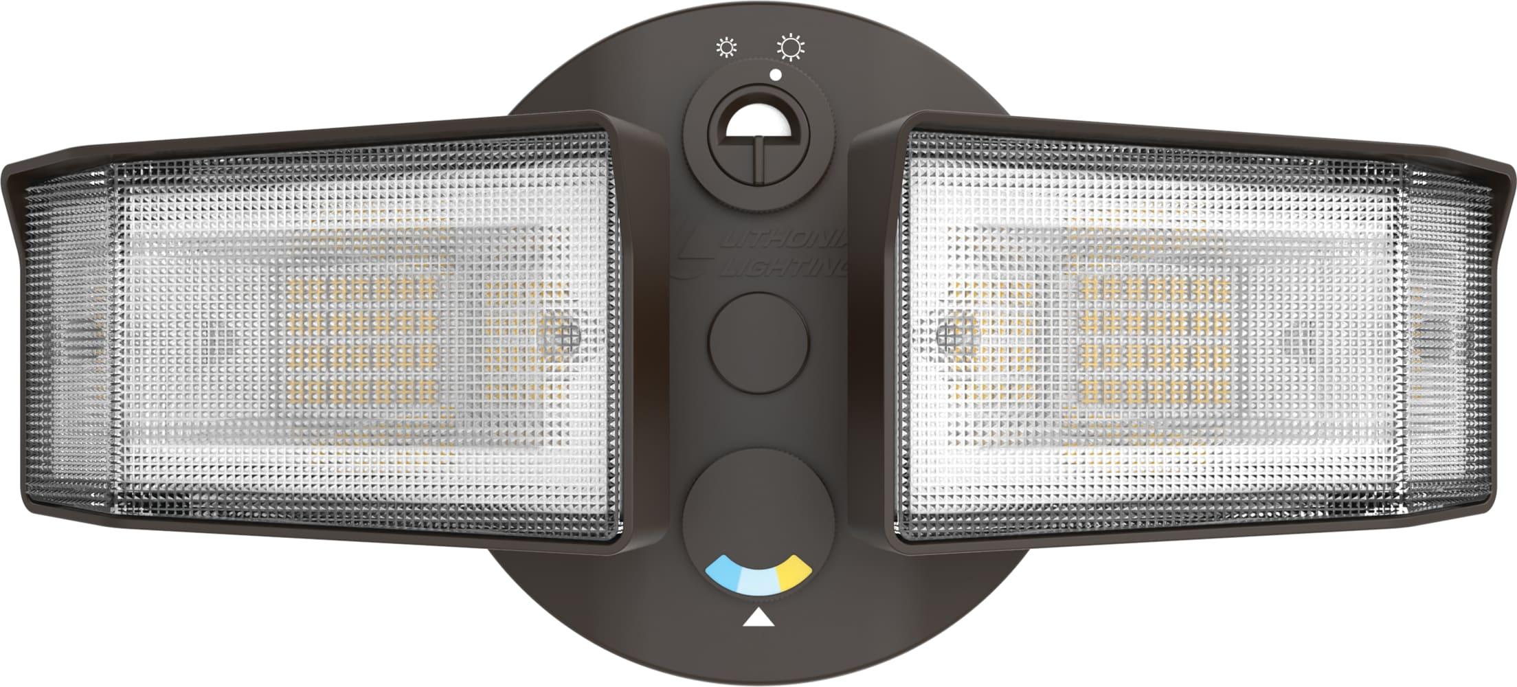 Lithonia Lighting 2 - Head Hardwired Dusk to Dawn Outdoor Security Flood Light