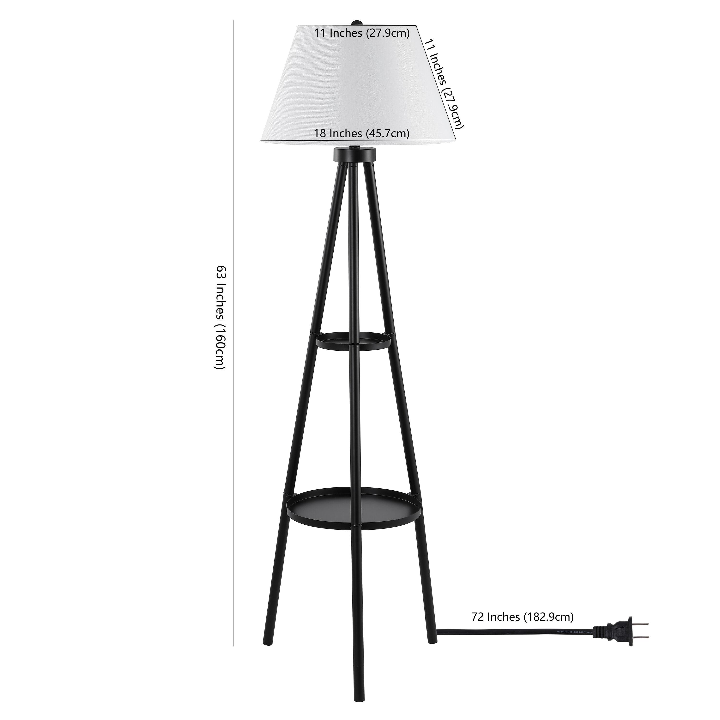 Dorea 63" Floor Lamp - FLL4107 - Black - Safavieh