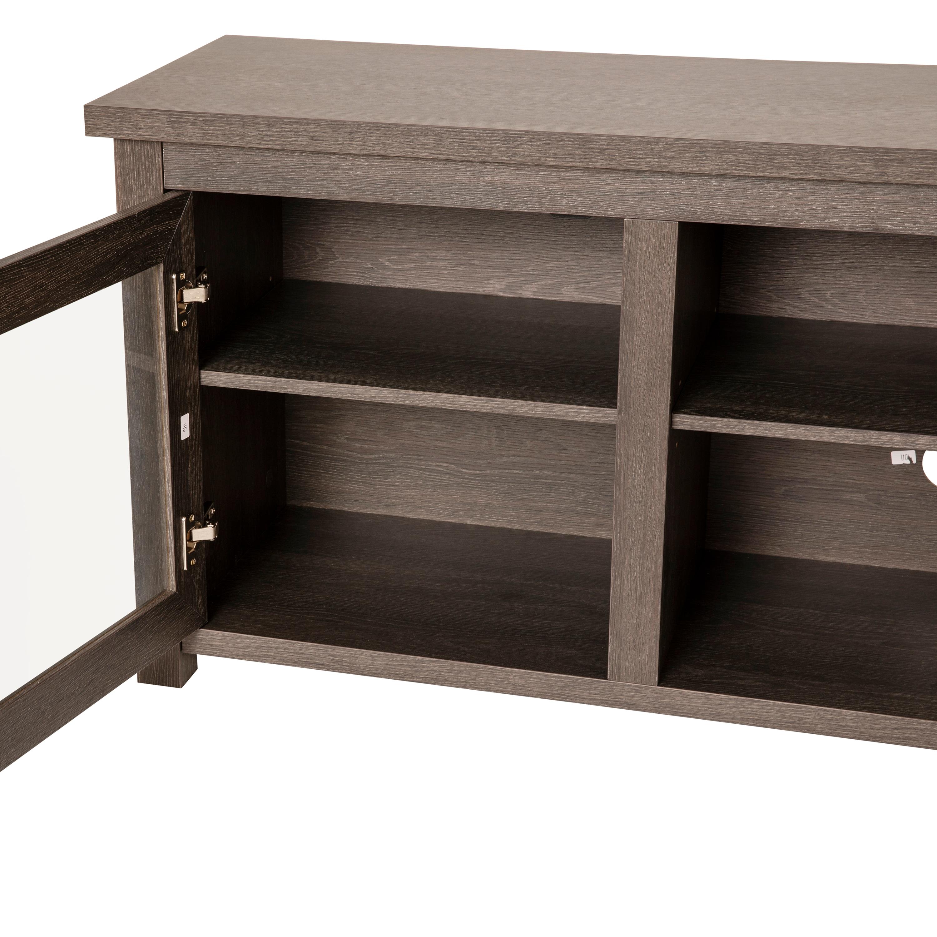 Flash Furniture Hatteras Classic TV Stand for up to 80" TVs with Glass Fronted Doors