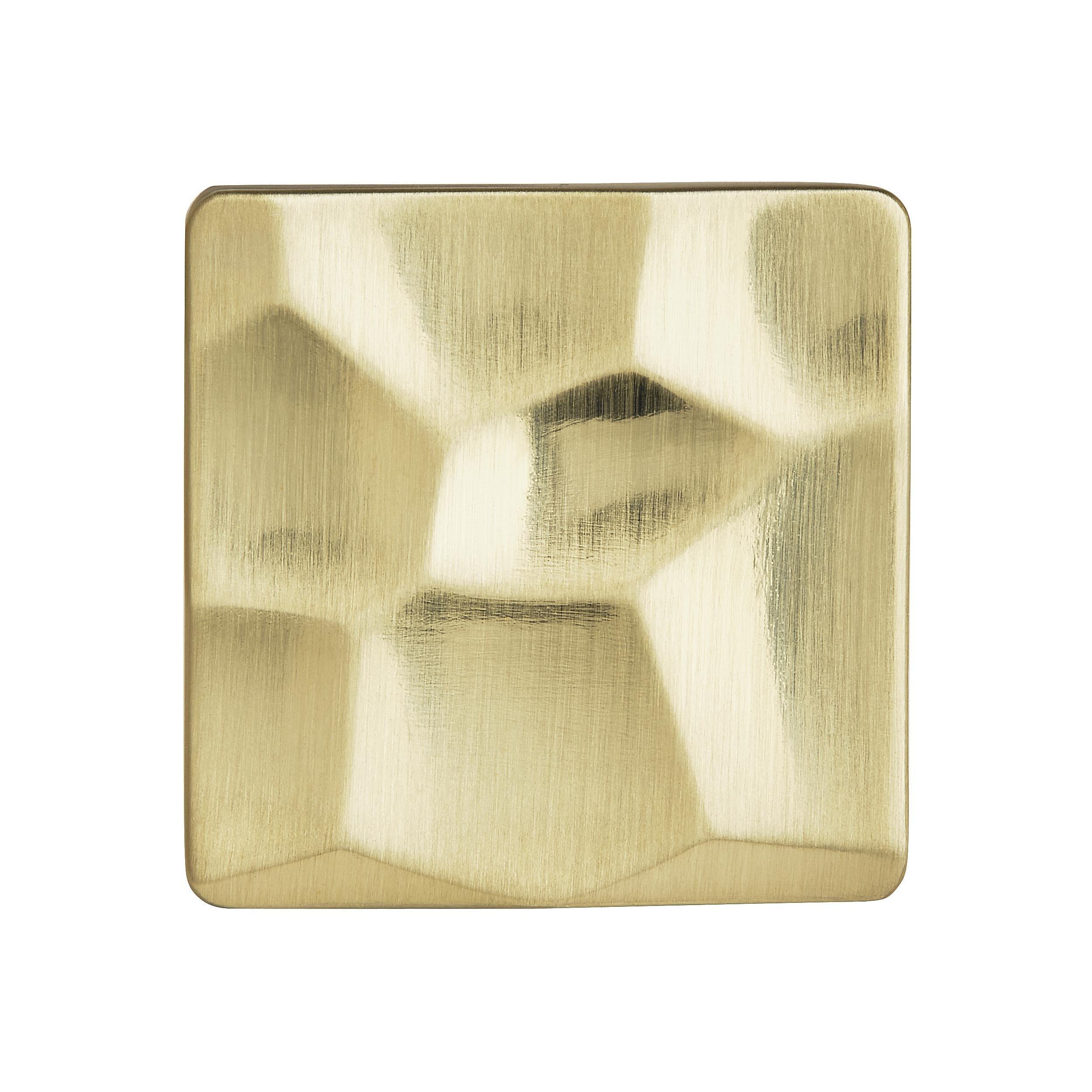 Golden Champagne Modern Square Cabinet Knob with Mounting Hardware