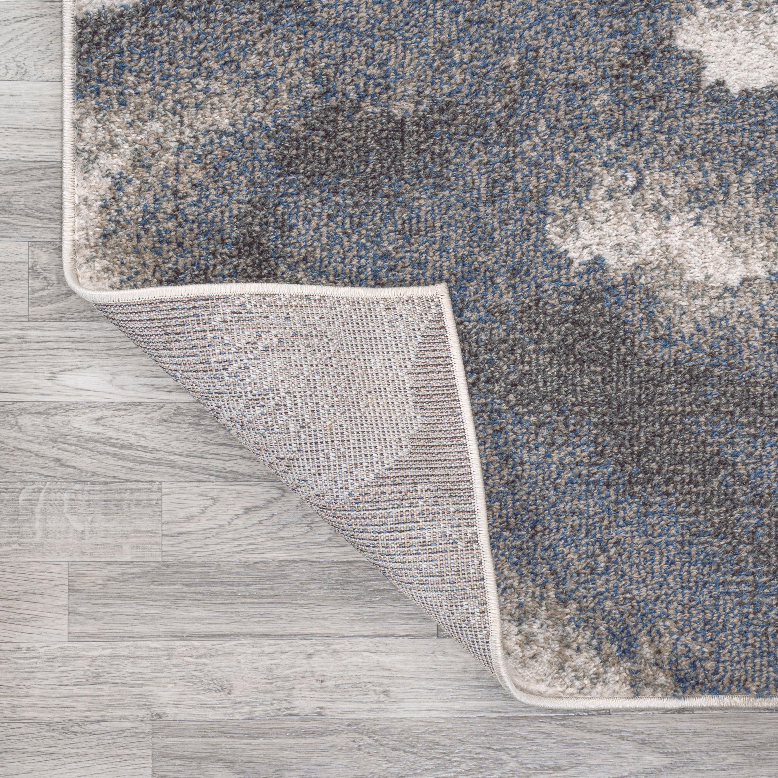 3' x 5' Petalo Abstract Two-Tone Modern Area Rug, Gray/Cream - JONATHAN Y