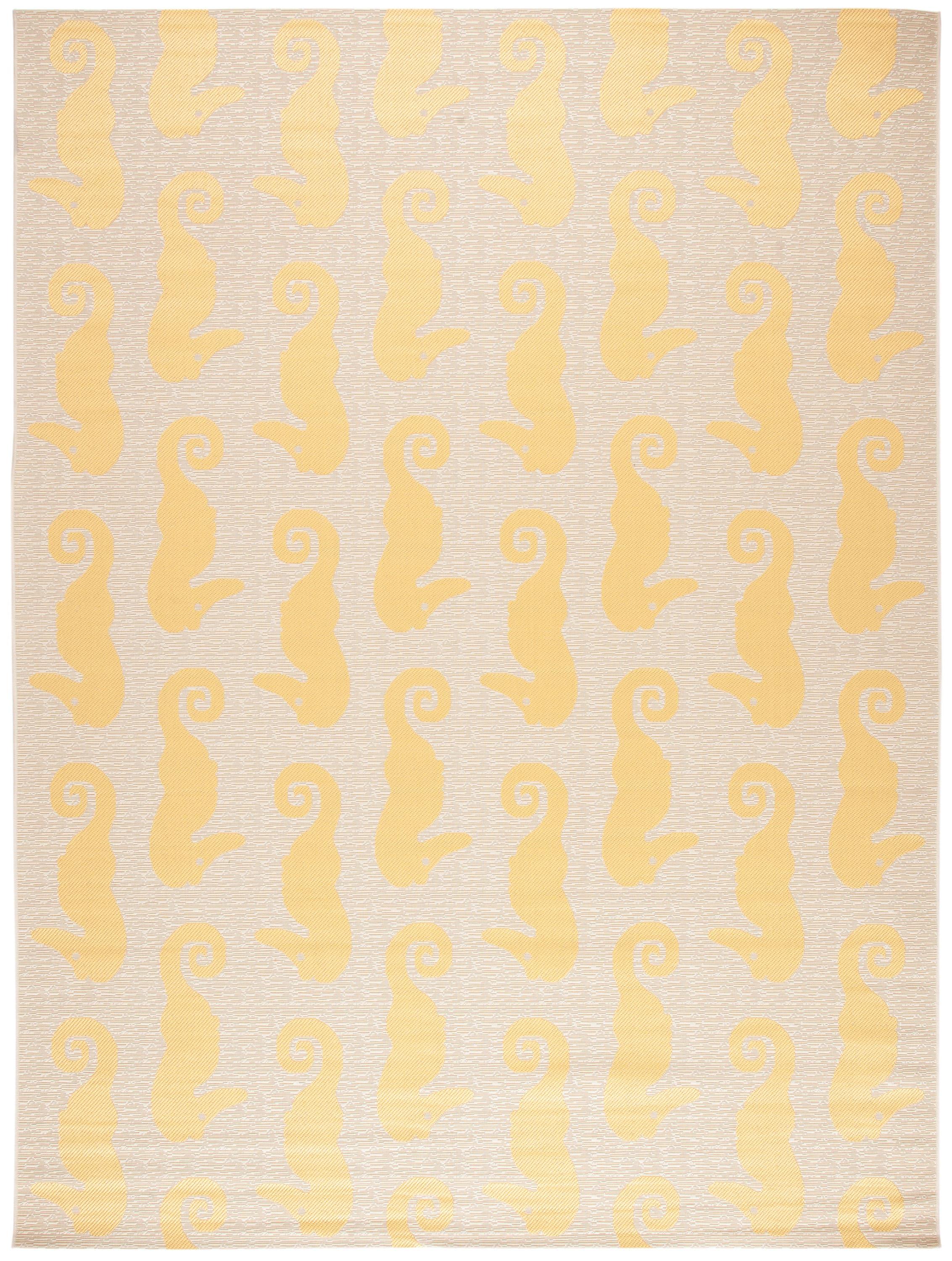 Courtyard CY6214 Power Loomed Indoor/Outdoor Area Rug - Beige/Yellow - 8'x11' - Safavieh.