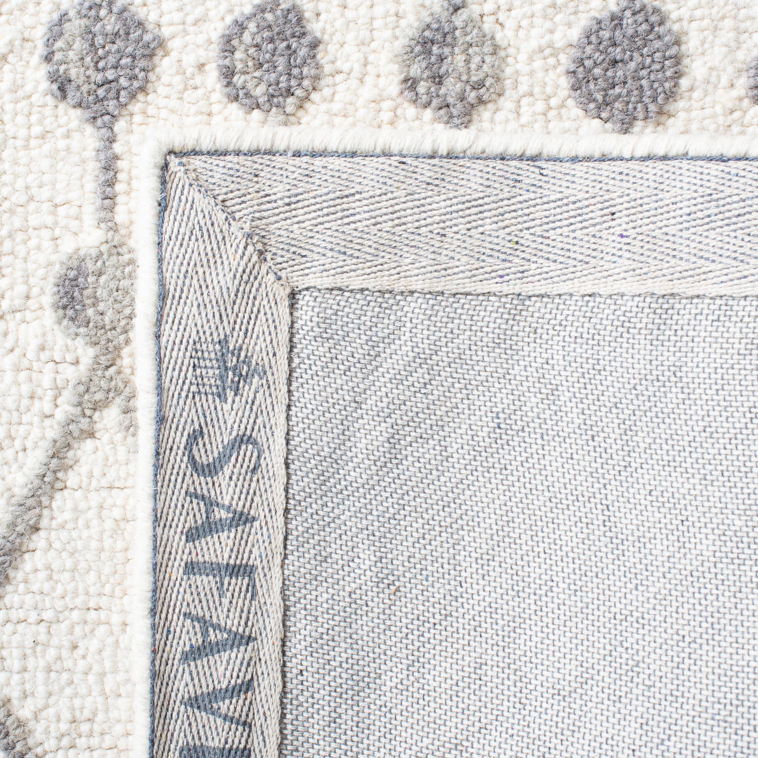 Blossom BLM115 Hand Tufted Area Rug - Ivory/Grey - 6'x6' - Safavieh.